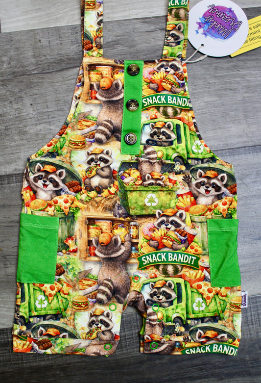 Snack Bandit Short Overalls