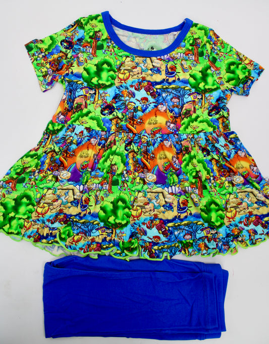 After School All-Stars Short Sleeve Peplum Set