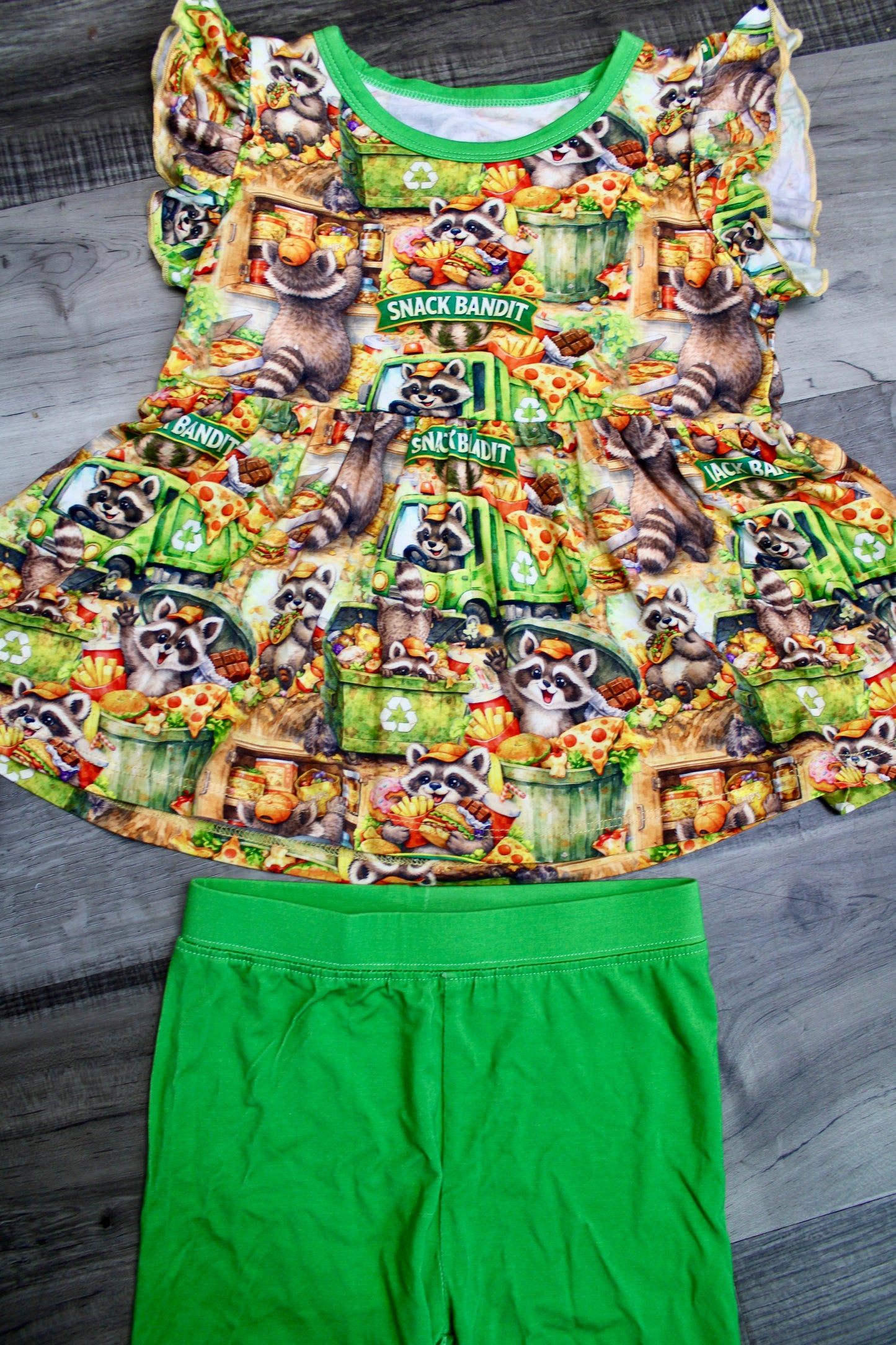 Snack Bandit Peplum & Shorts
