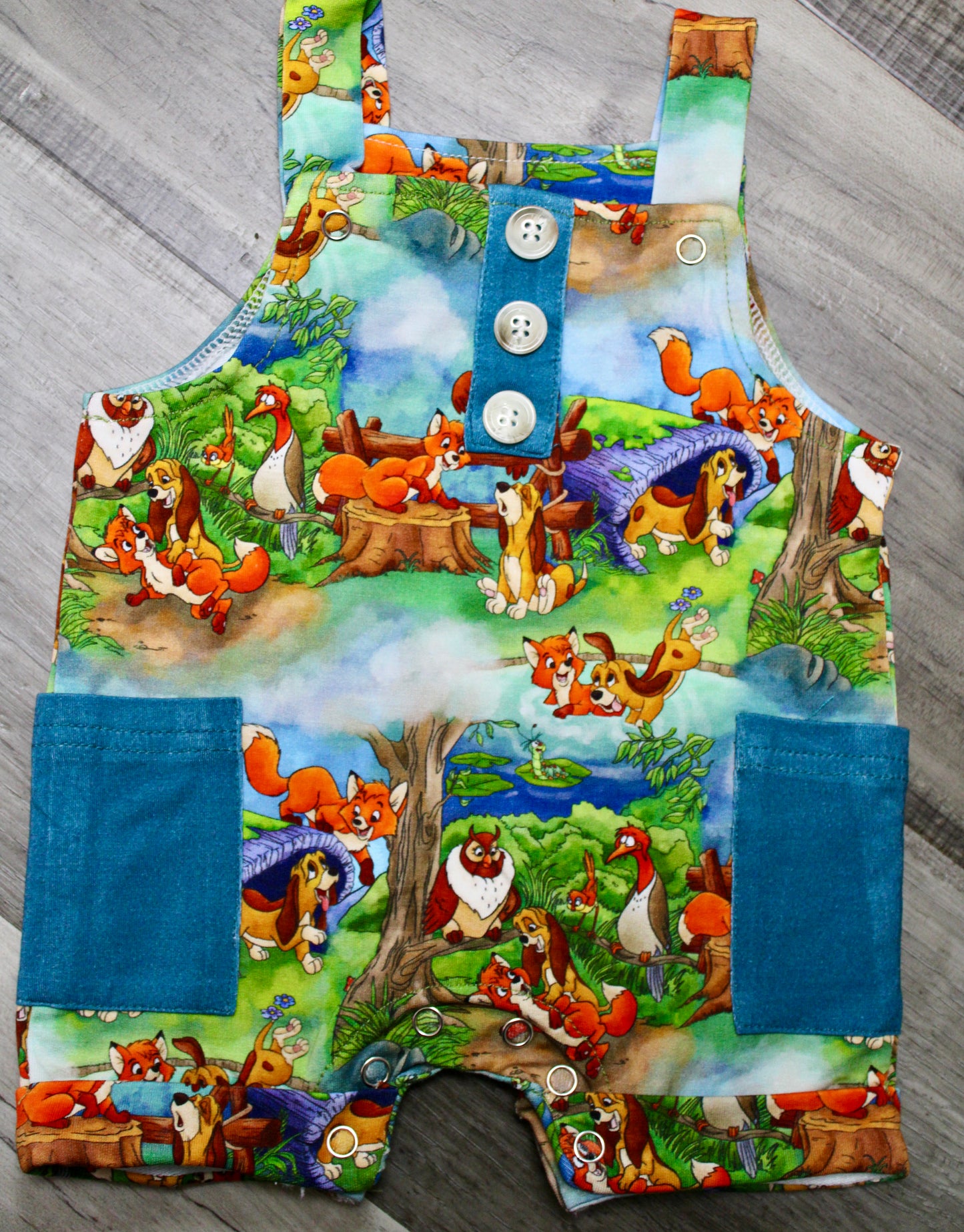 Forever Friends Terry Short Overalls