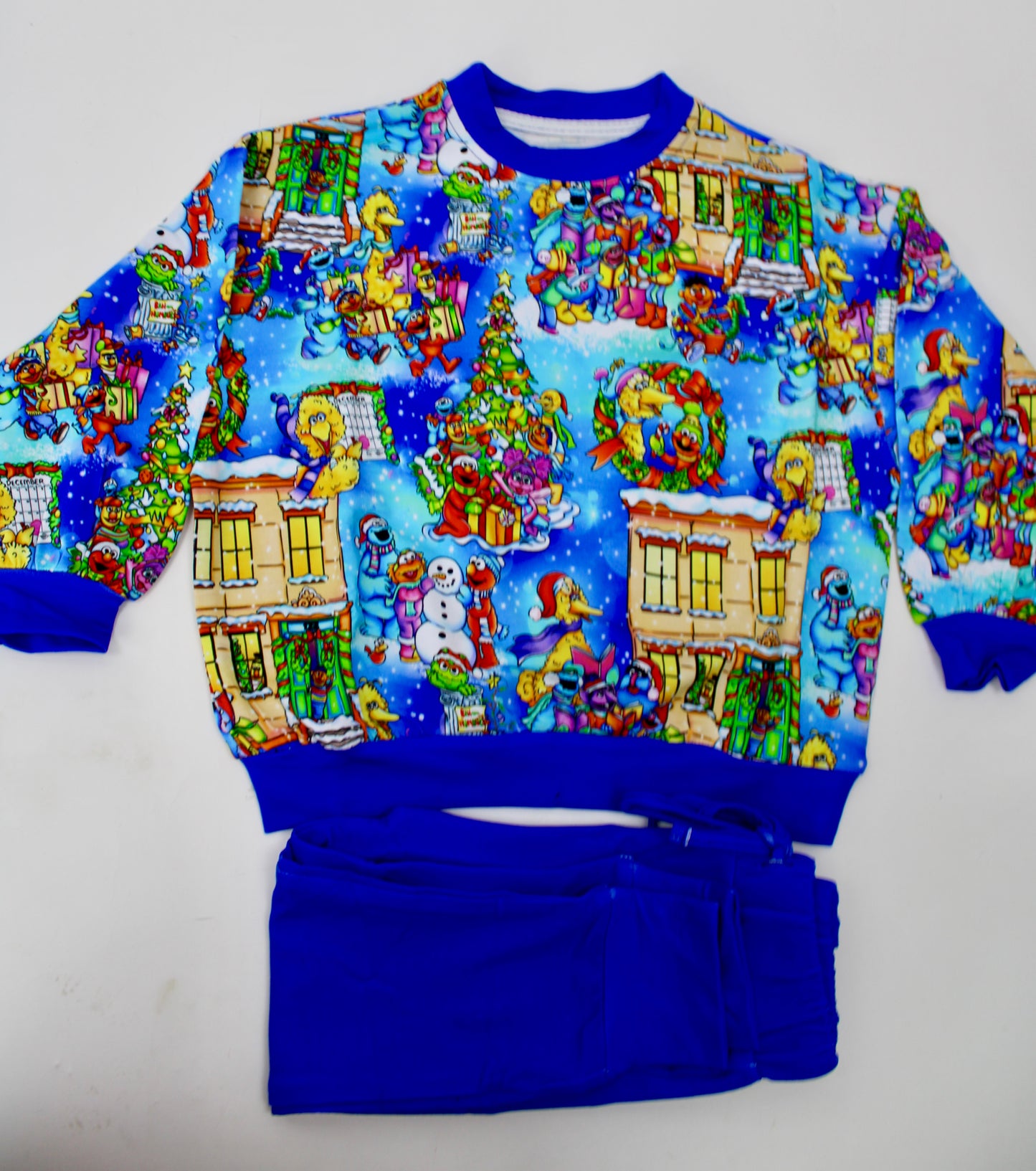 Jolly Neighborhood Christmas Terry Crew & Joggers