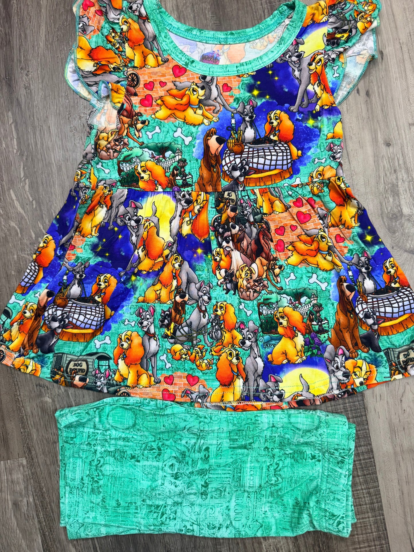 Candlelit Canines Peplum & Shorts