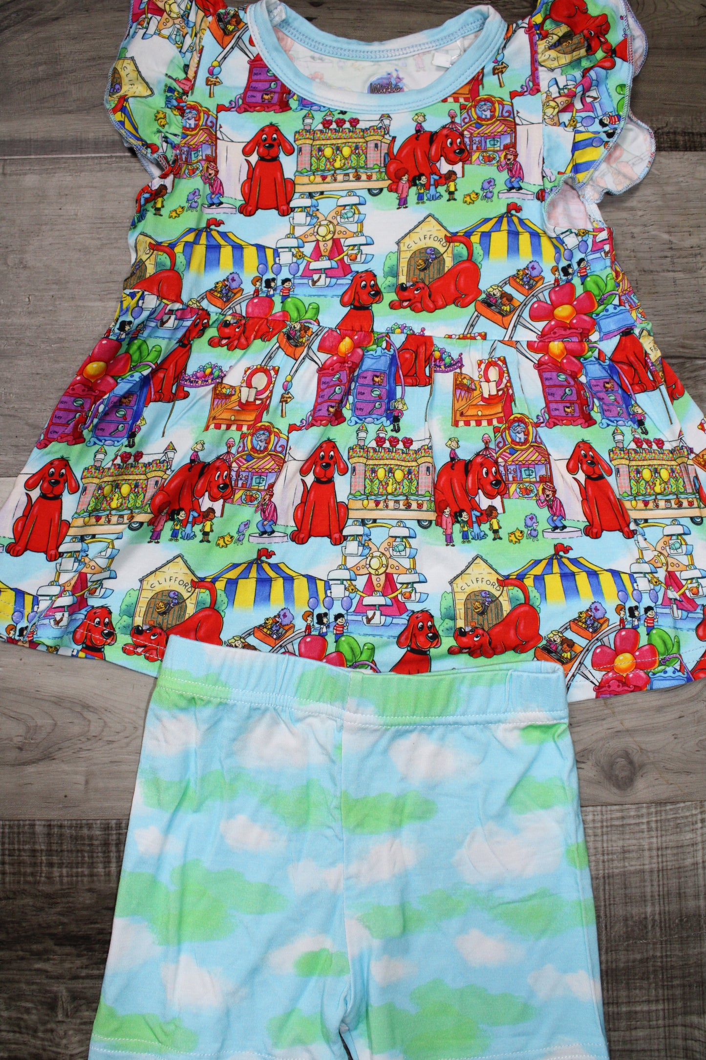 Big Pup Carnival Short Sleeve Peplum Set