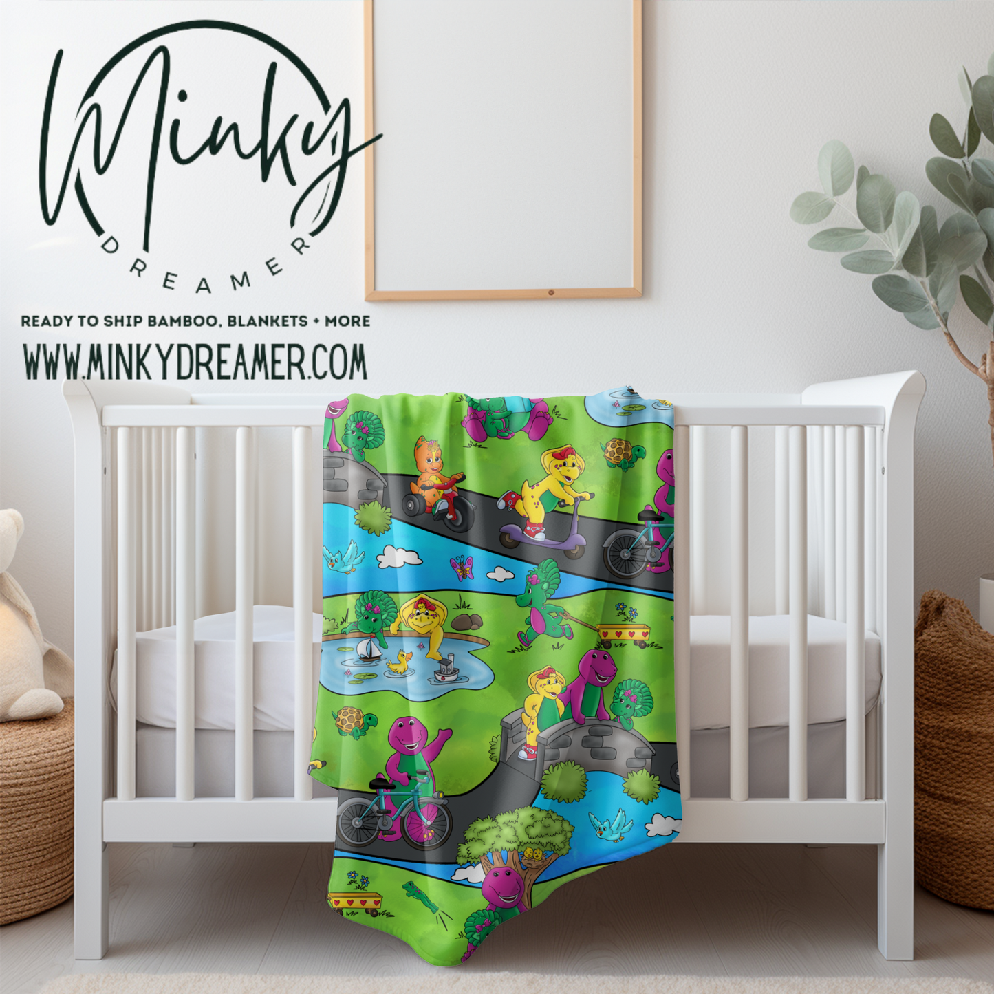 30x40 Imagination Dino Silk Touch Minky