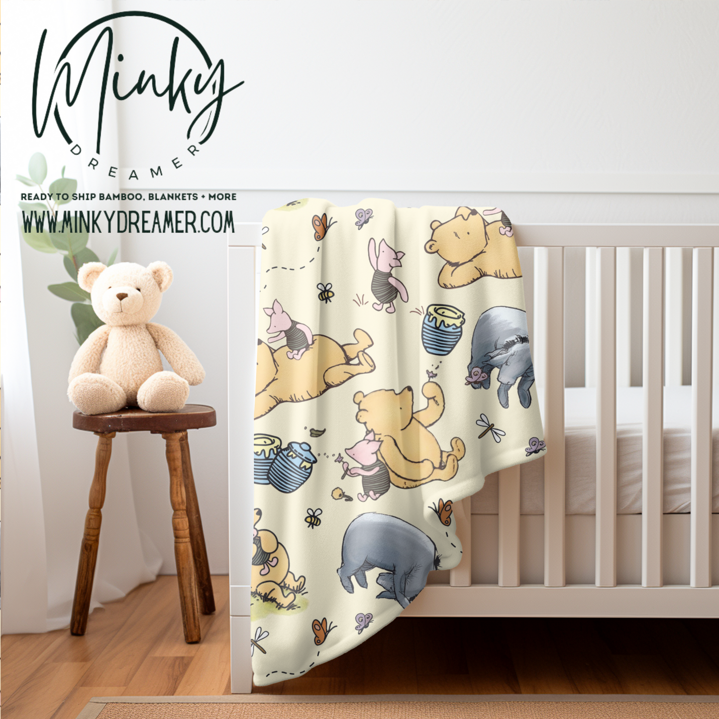 30x40 Classic Bear Silk Touch  Minky