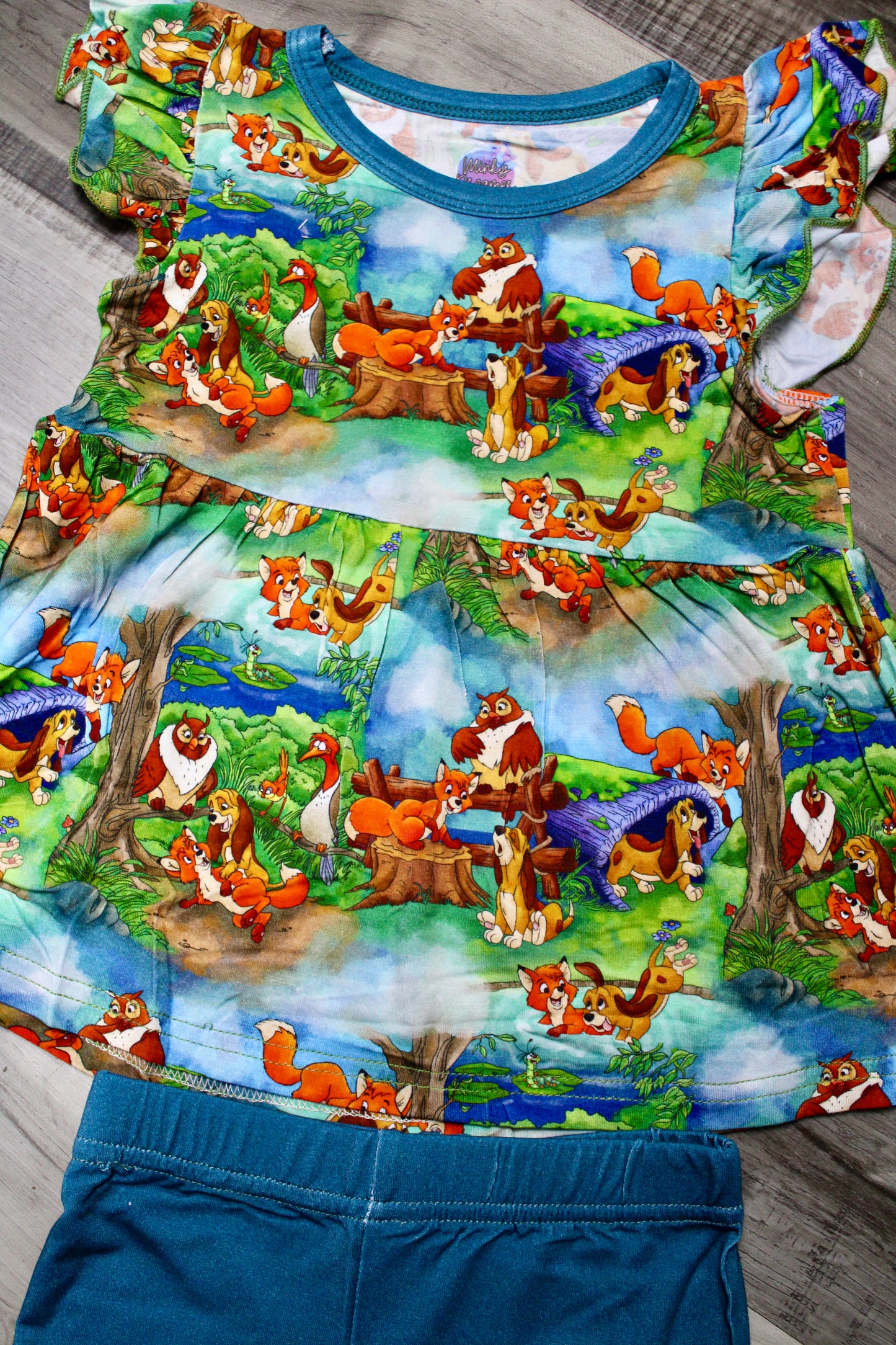 Forever Friends Short Sleeve Peplum Set