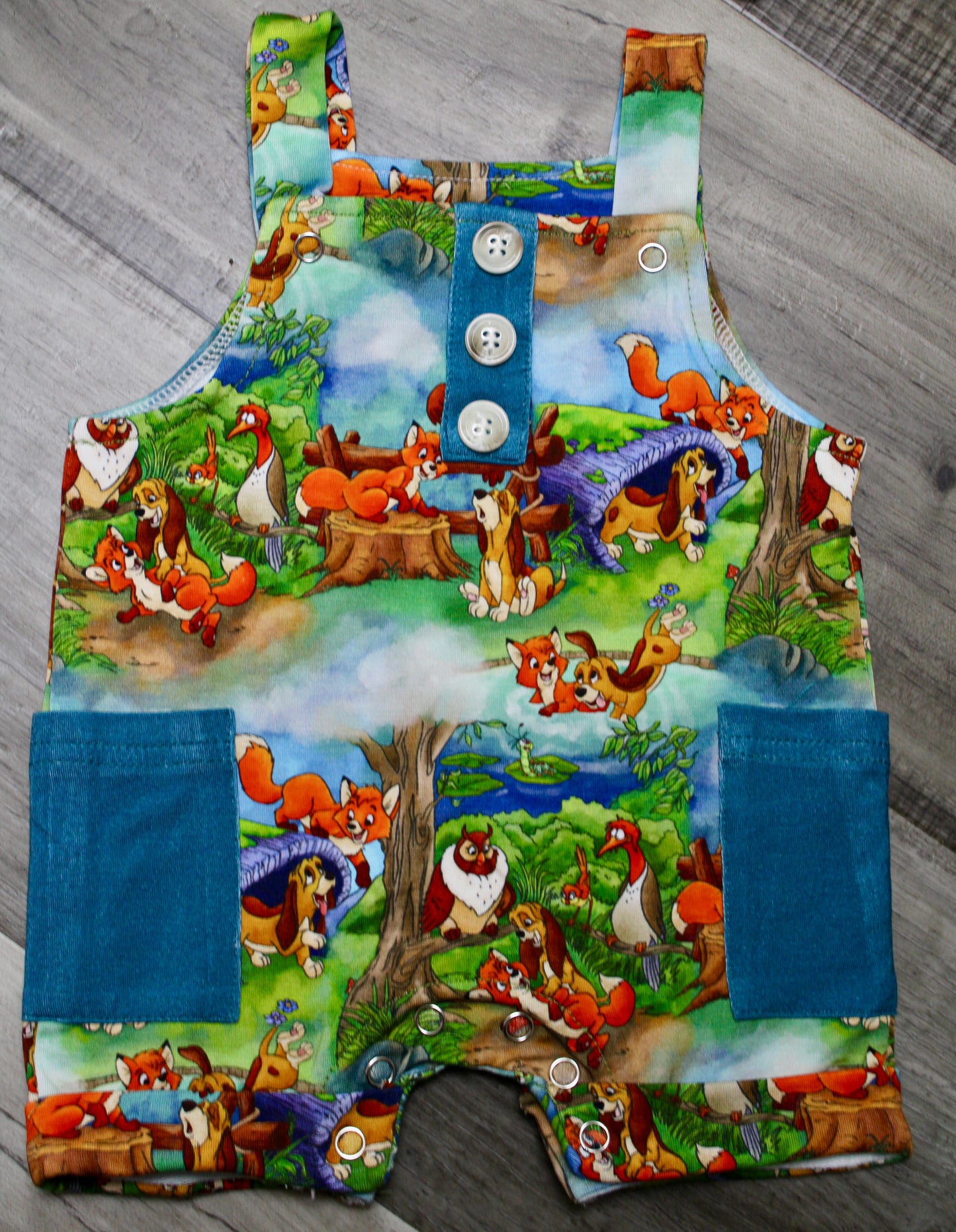 Forever Friends Terry Short Overalls