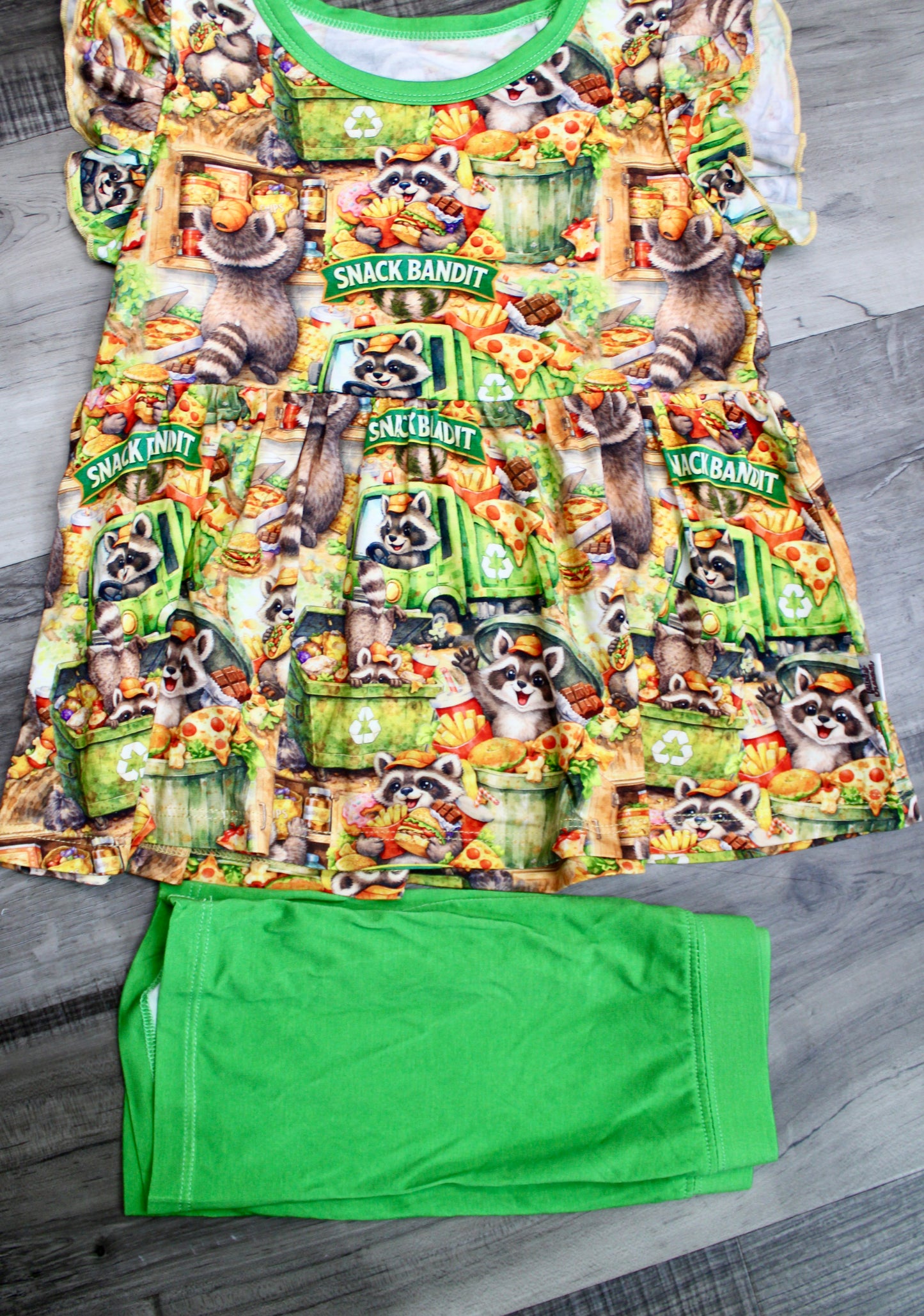Snack Bandit Peplum & Shorts