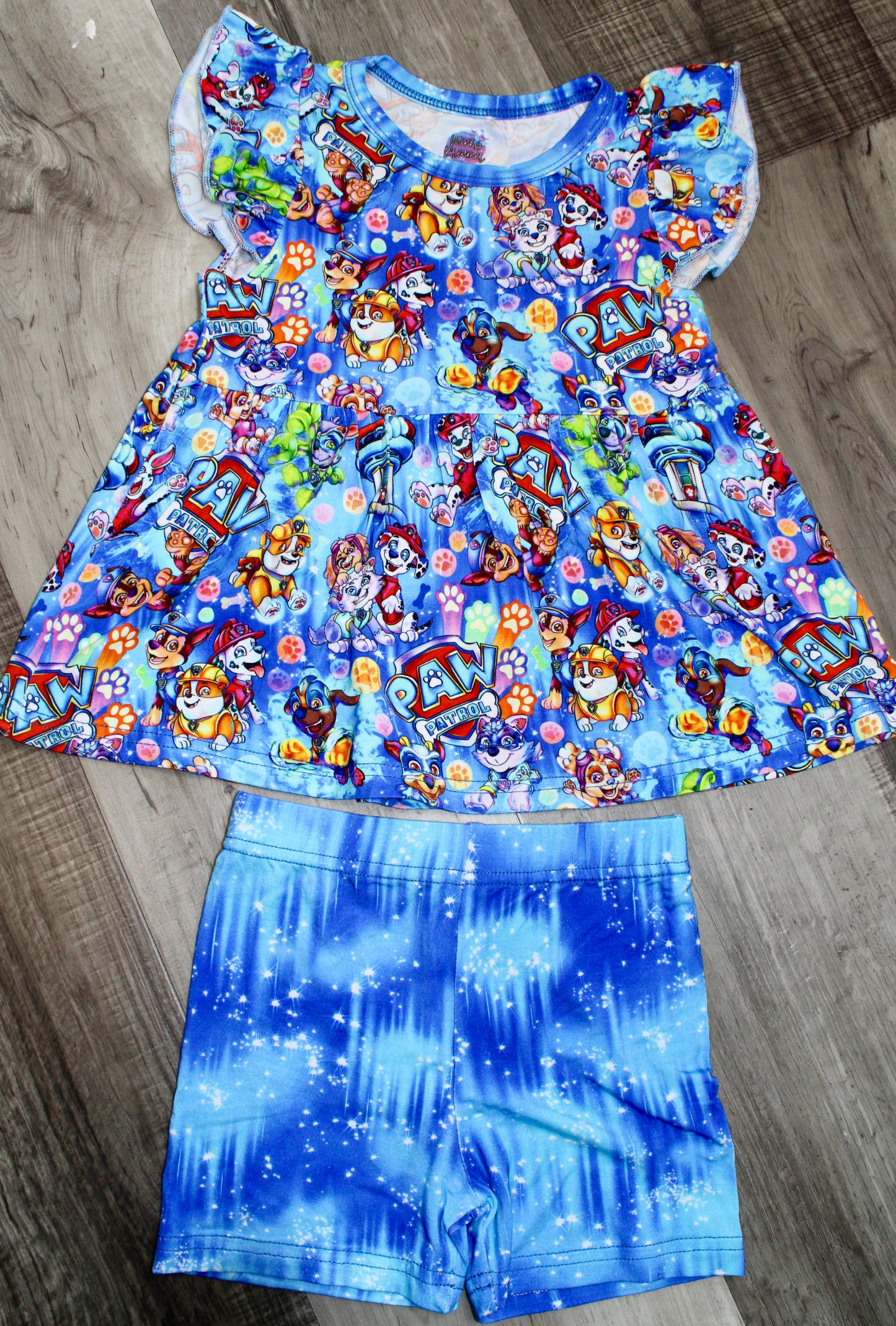 Rescue Pup Crew Short Sleeve Peplum Set