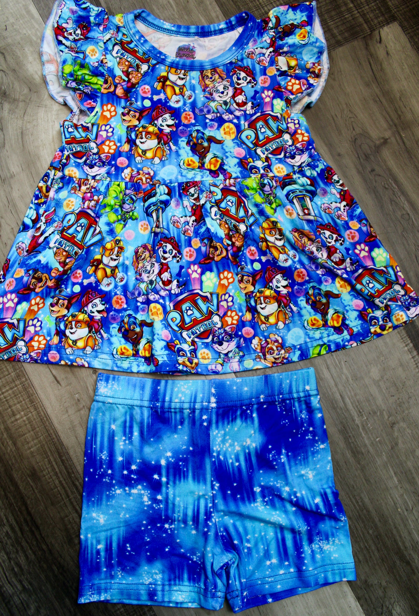 Rescue Pup Crew Short Sleeve Peplum Set