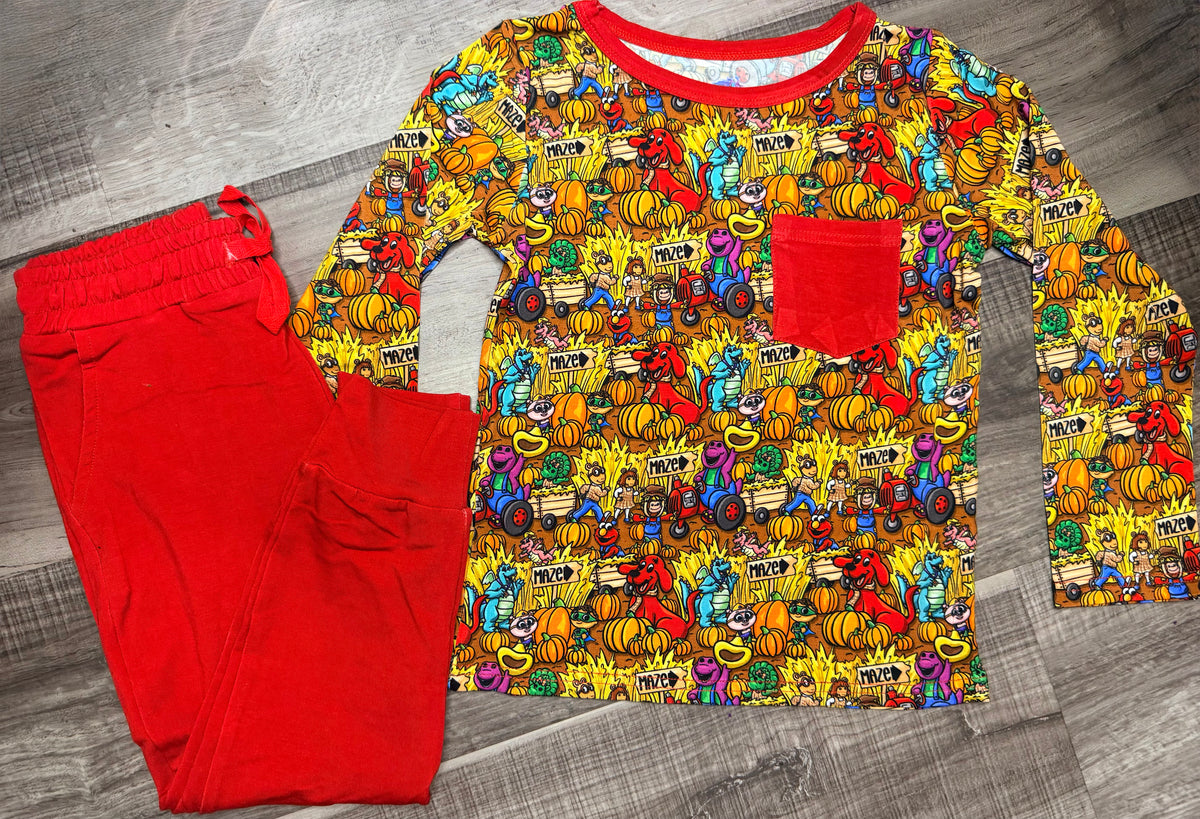 Pumpkin Patch Pals Long Sleeve Pocket Tee and Joggers