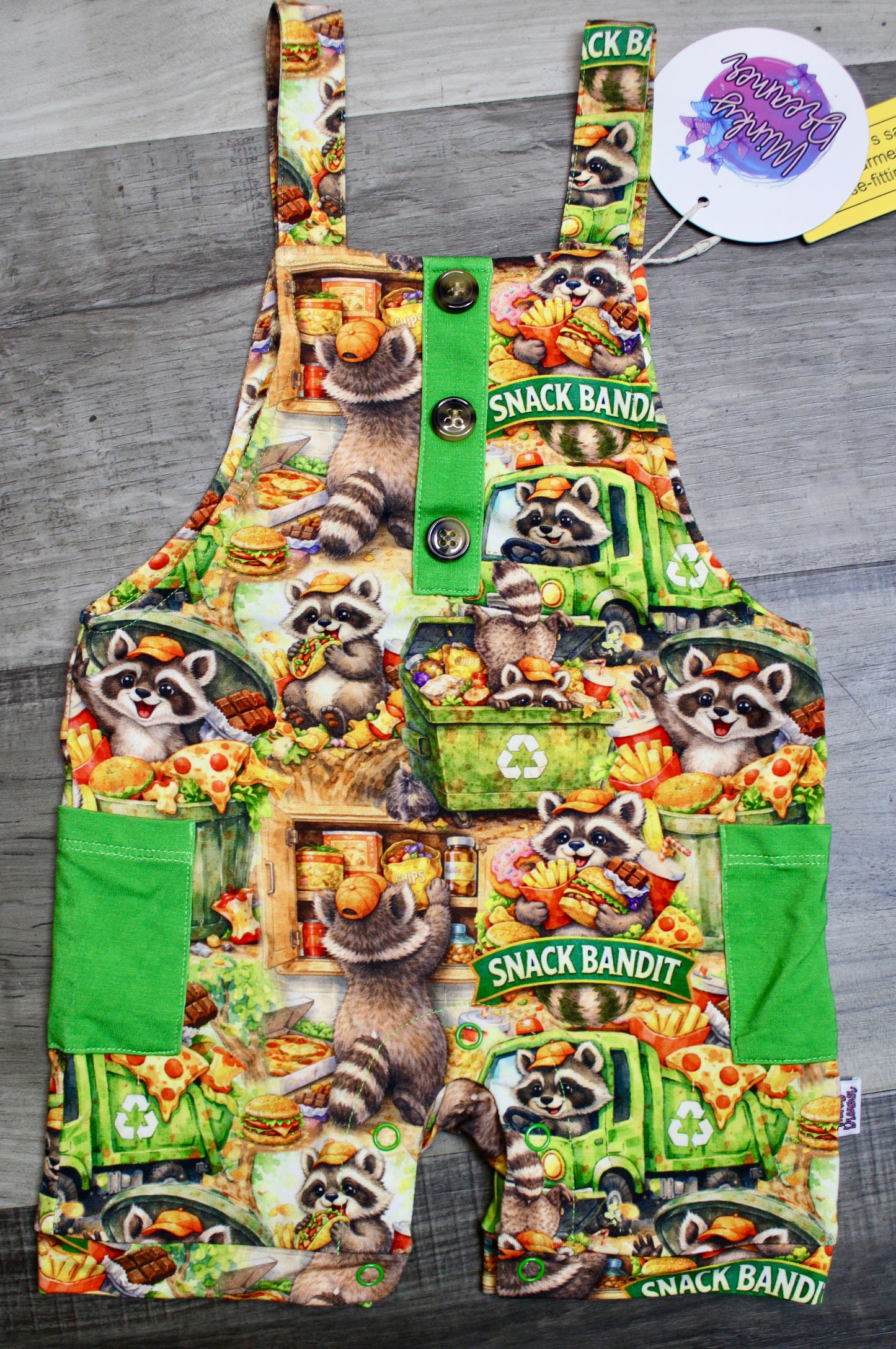 Snack Bandit Short Overalls