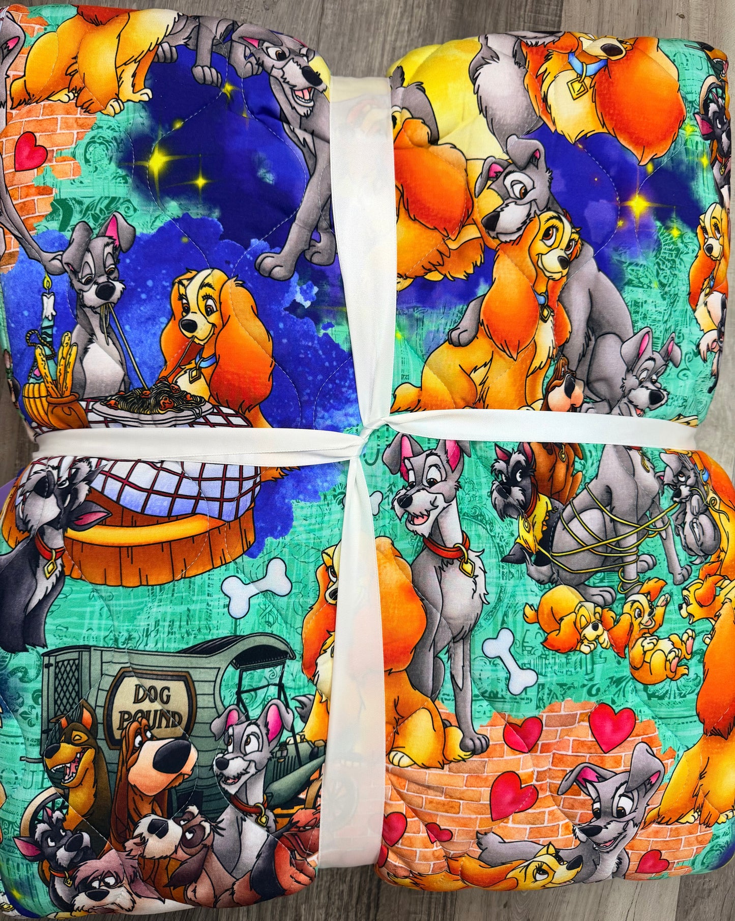 Candlelit Canines 60x80 Bamboo Quilted