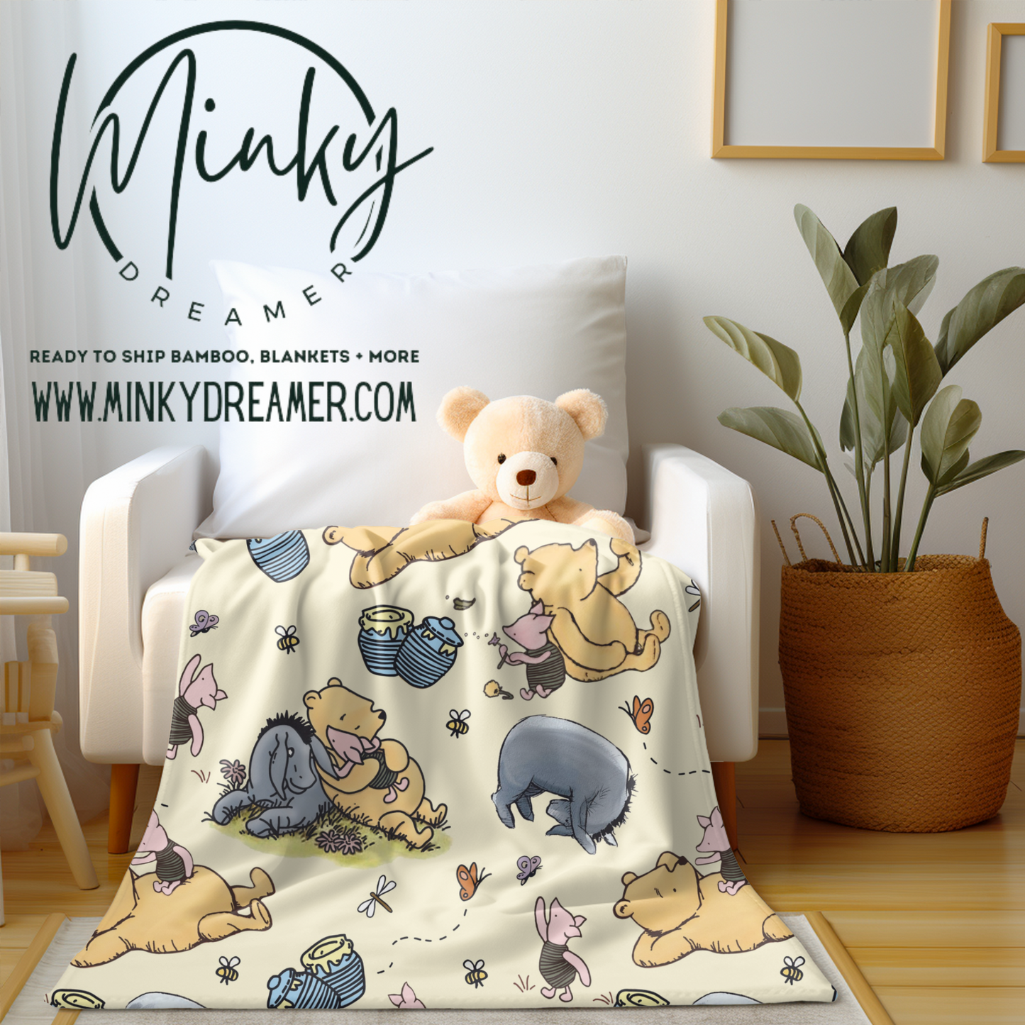 30x40 Classic Bear Silk Touch  Minky