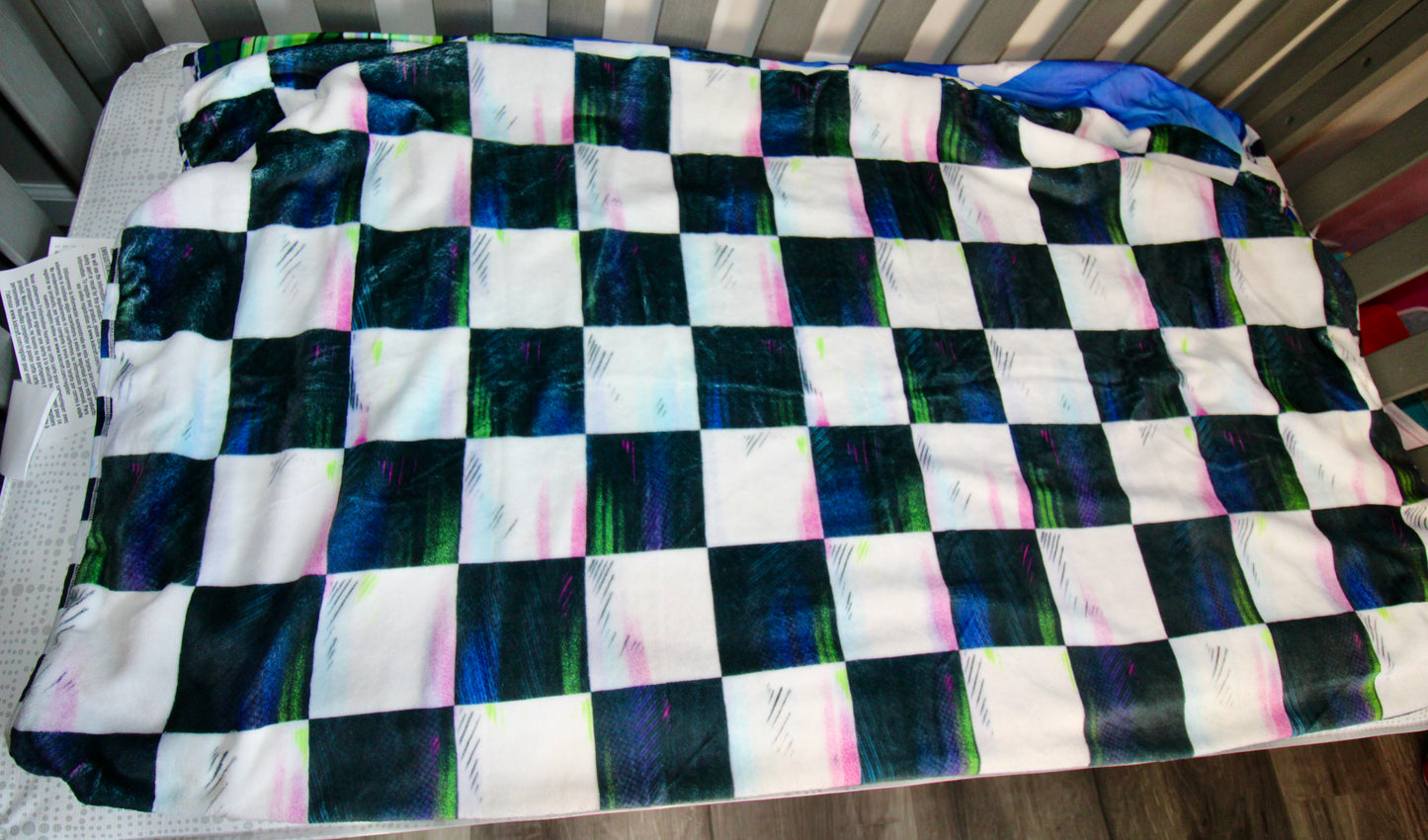 Faster than Fast Bamboo Minky Panel Throw