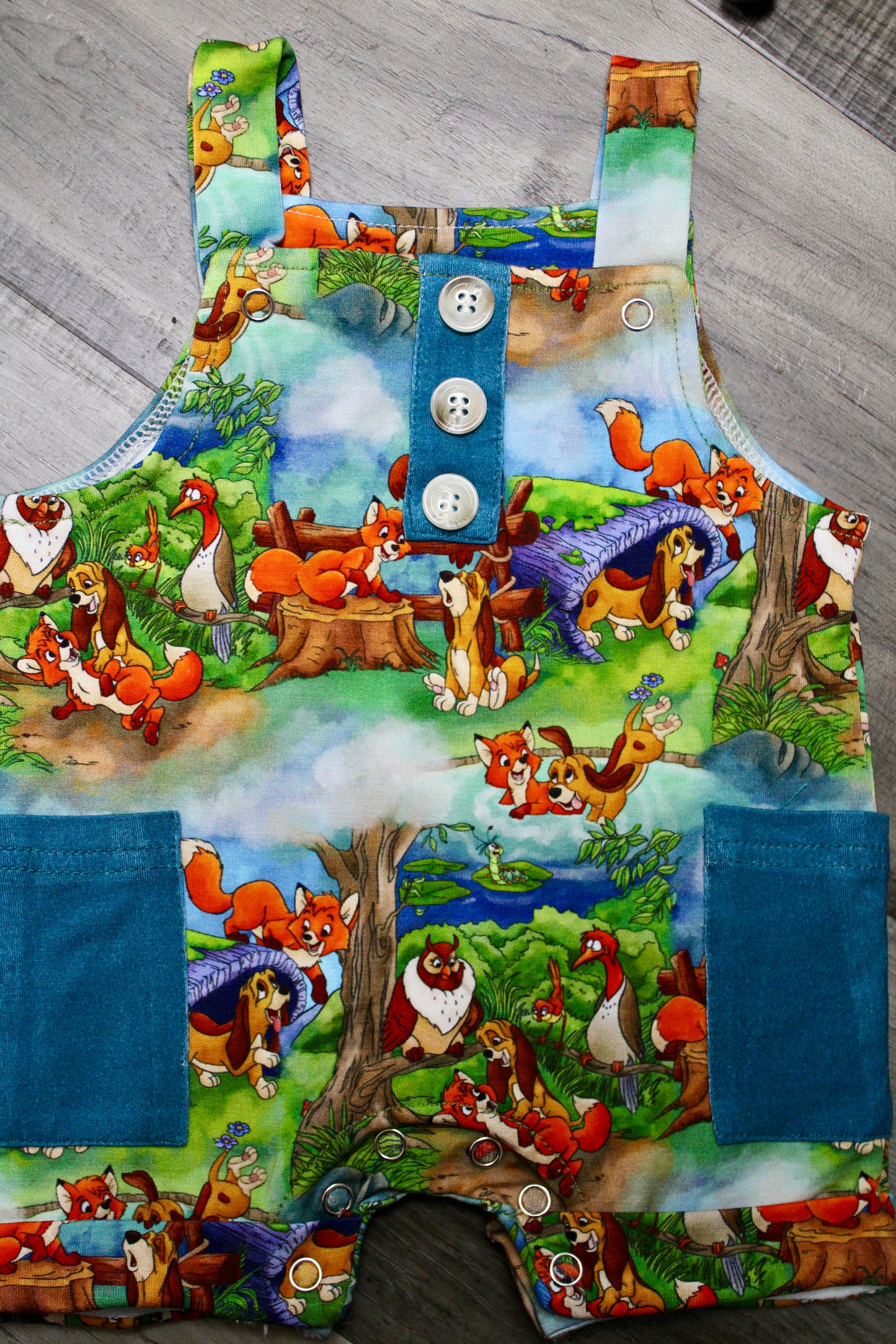 Forever Friends Terry Short Overalls