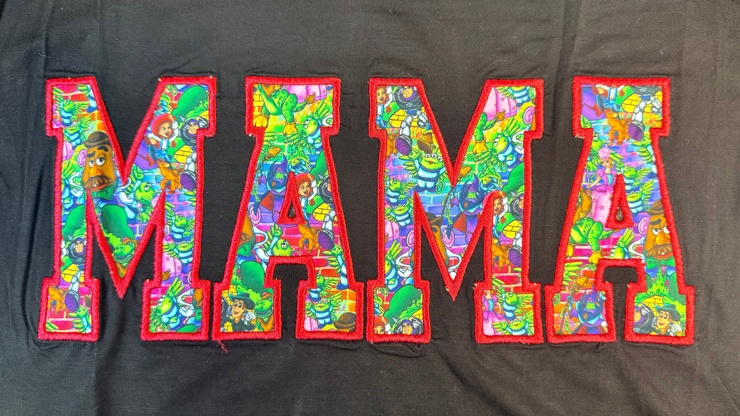 Toys on the Block Embroidered Mama Tee