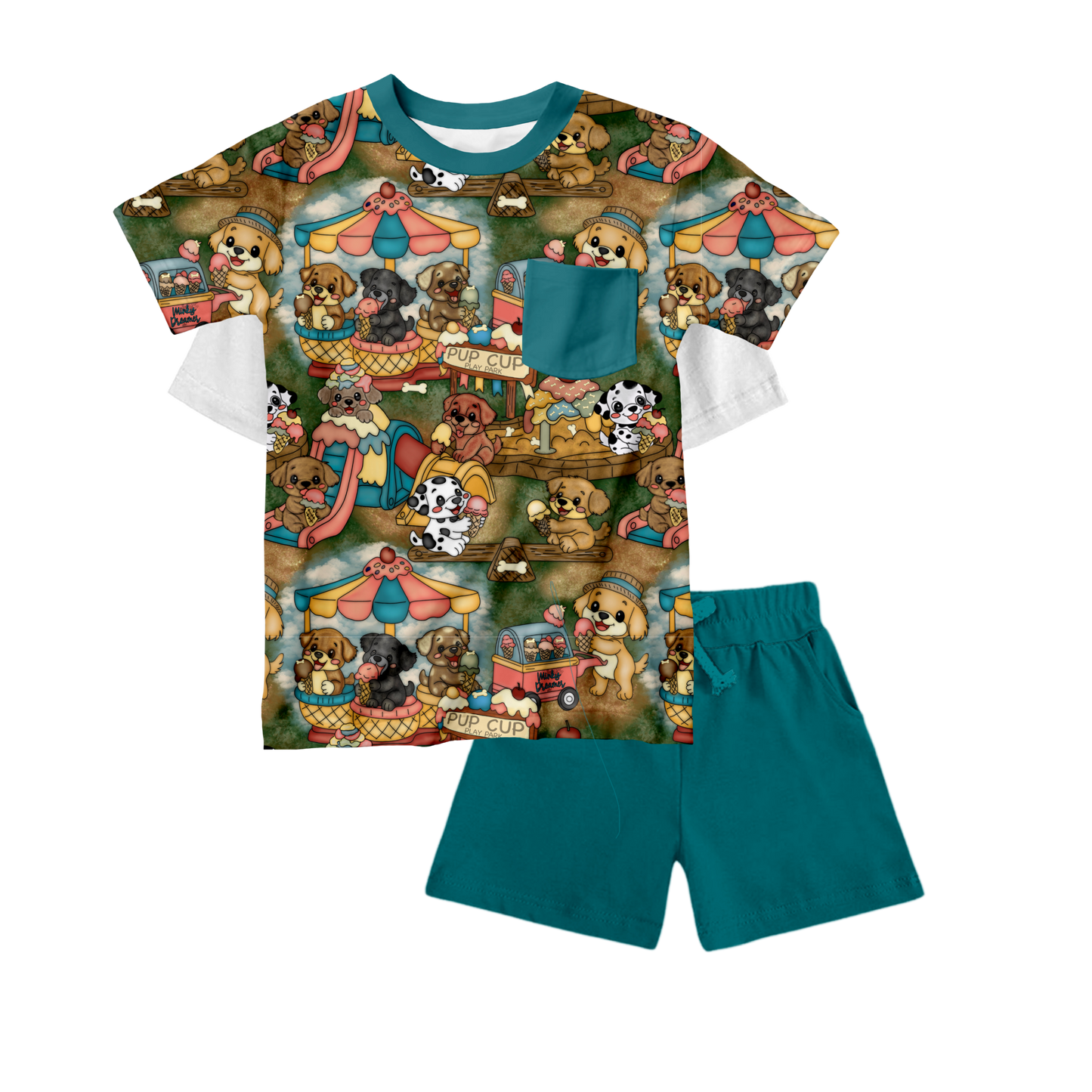 Bark Park Pocket Tee and Shorts
