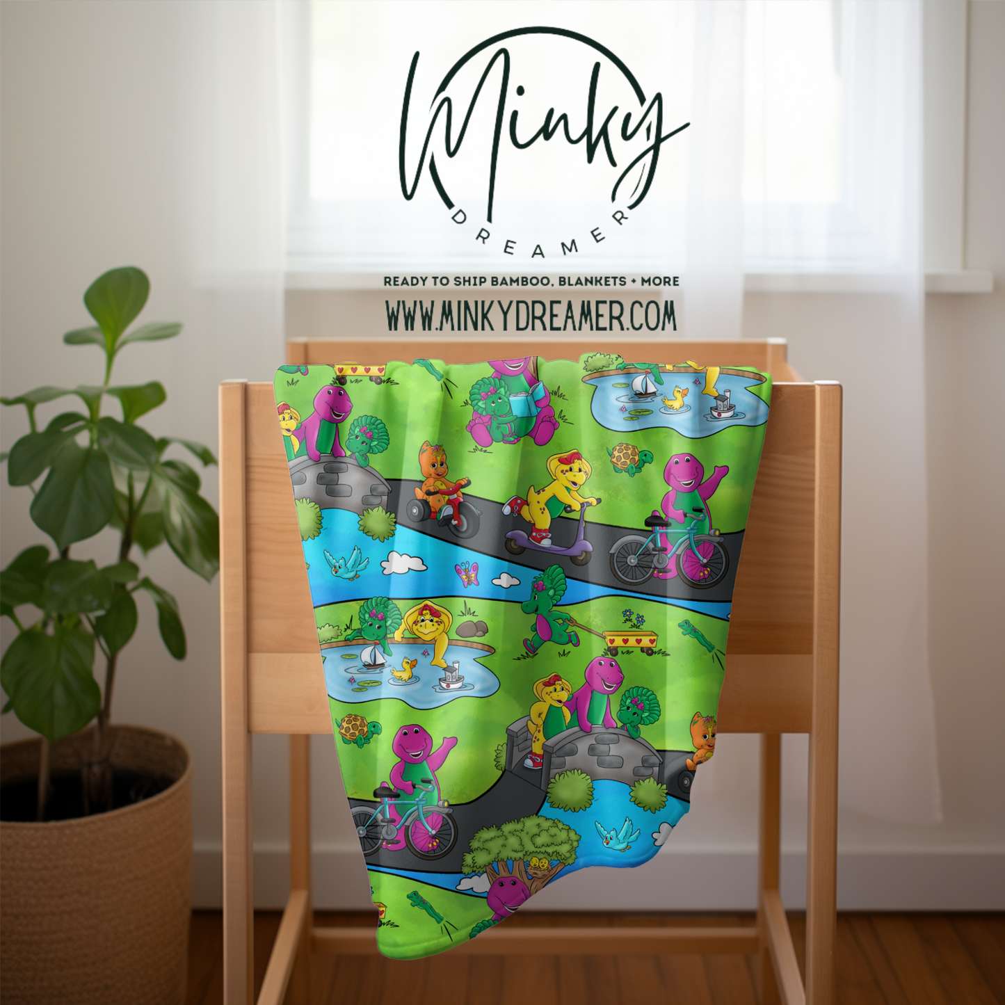 30x40 Imagination Dino Silk Touch Minky