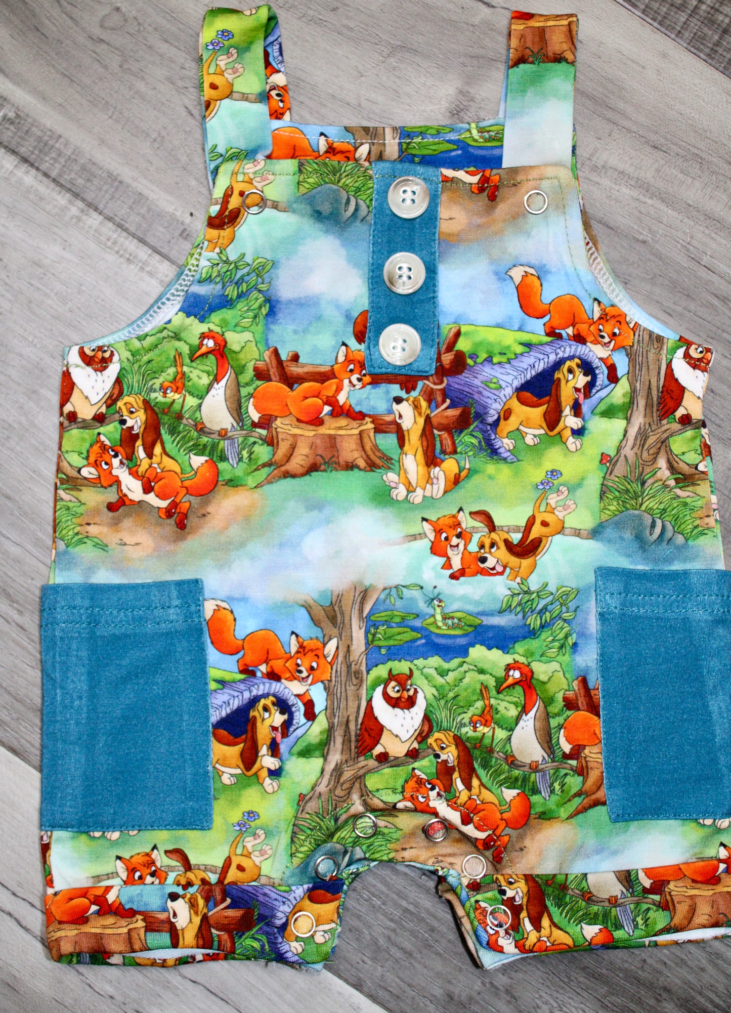 Forever Friends Terry Short Overalls