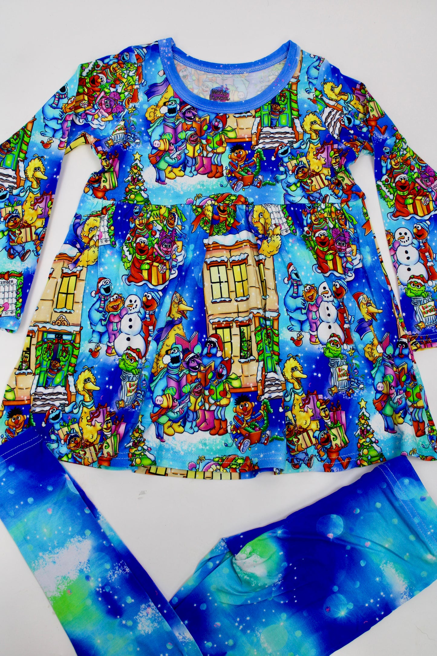 Jolly Neighborhood Christmas Peplum Set