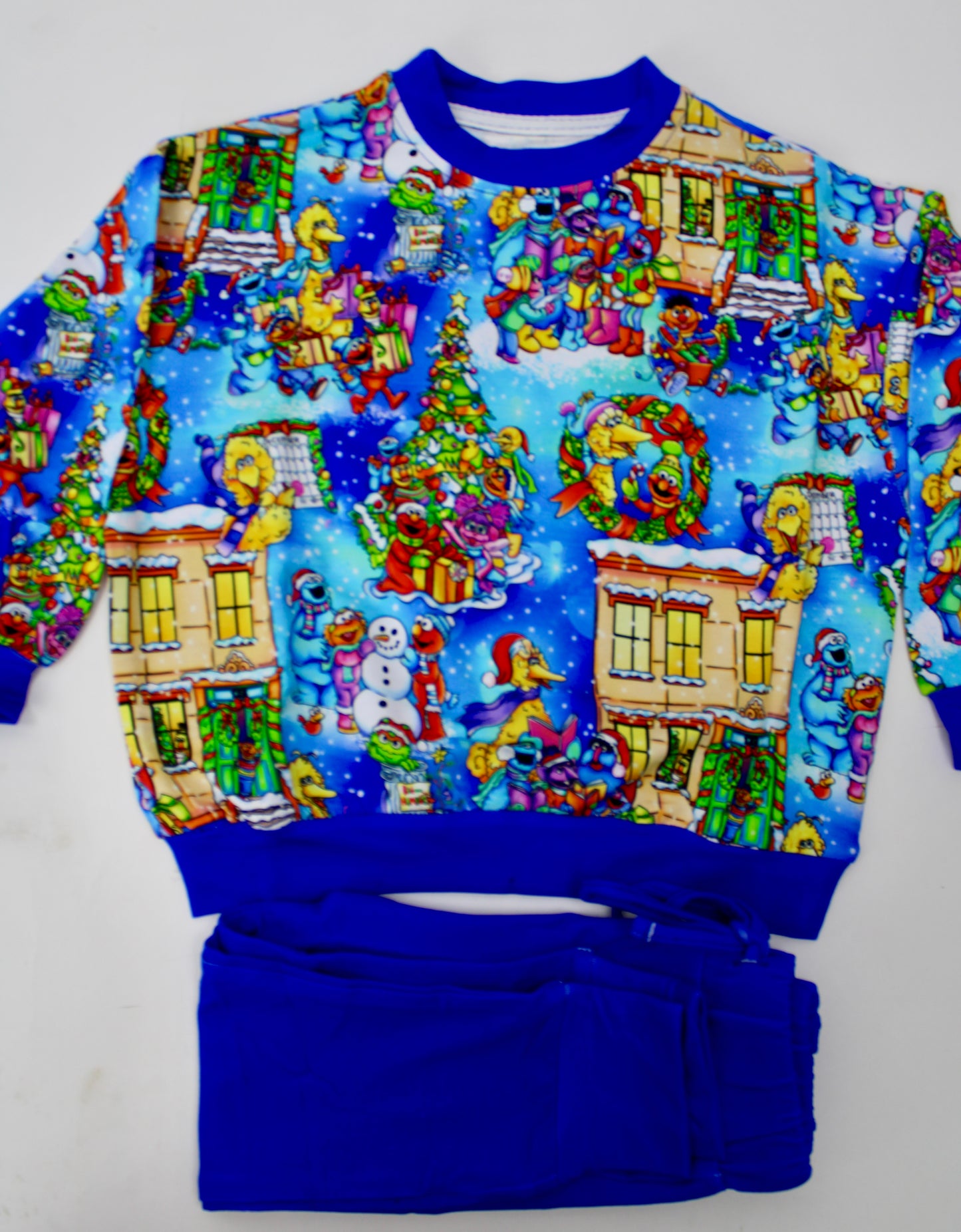 Jolly Neighborhood Christmas Terry Crew & Joggers