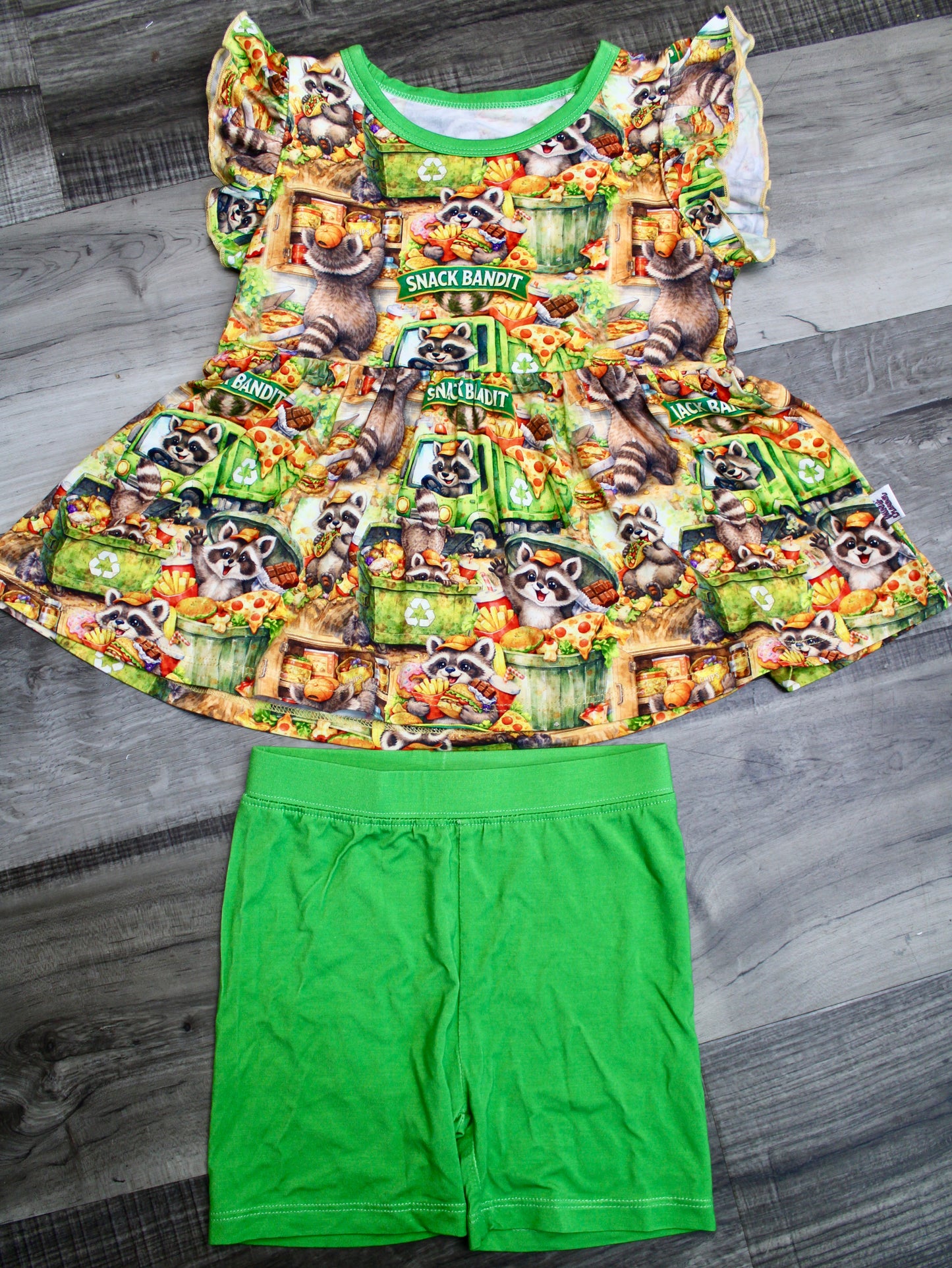 Snack Bandit Peplum & Shorts