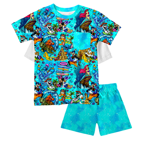 Beach Party Pals Pocket Tee & Shorts
