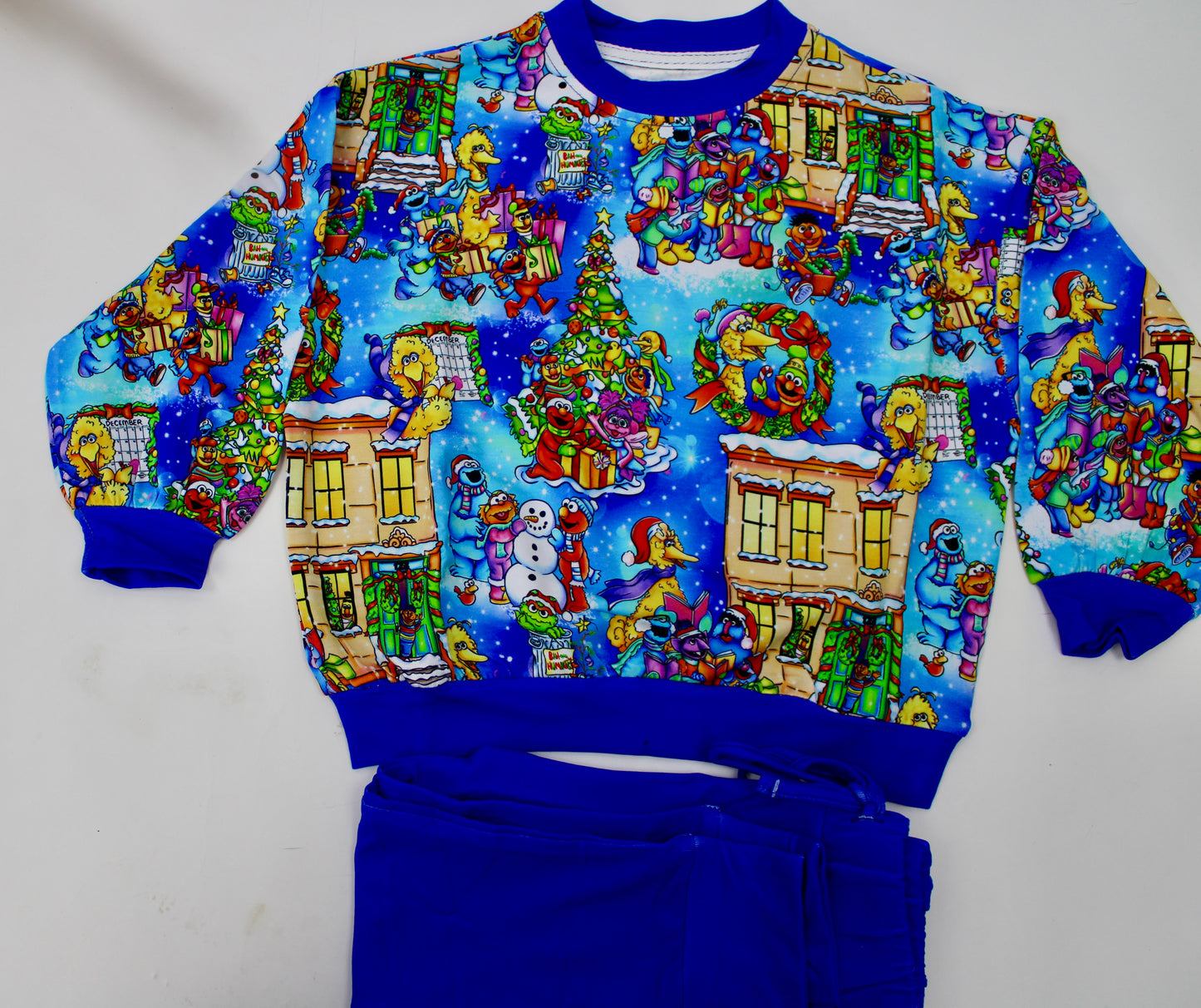 Jolly Neighborhood Christmas Terry Crew & Joggers