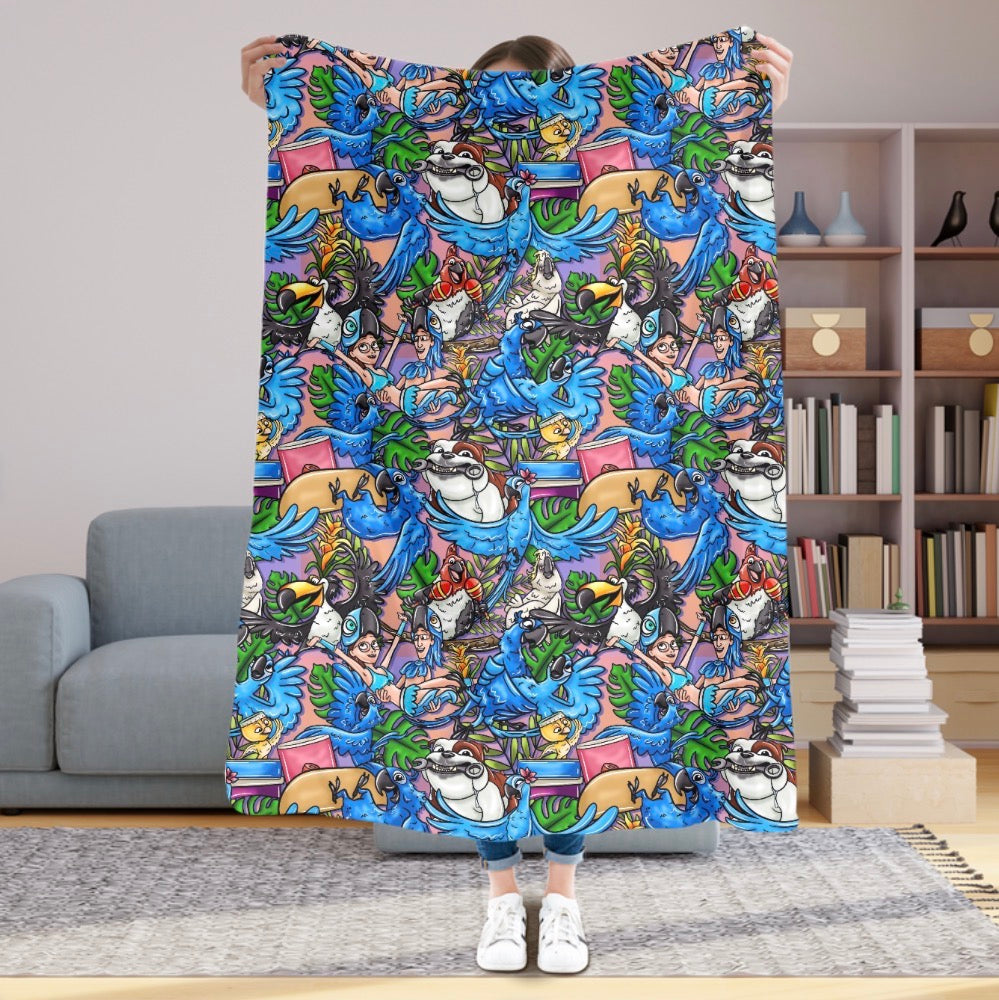 Tropical Wings 50x60 Plush Blanket #31