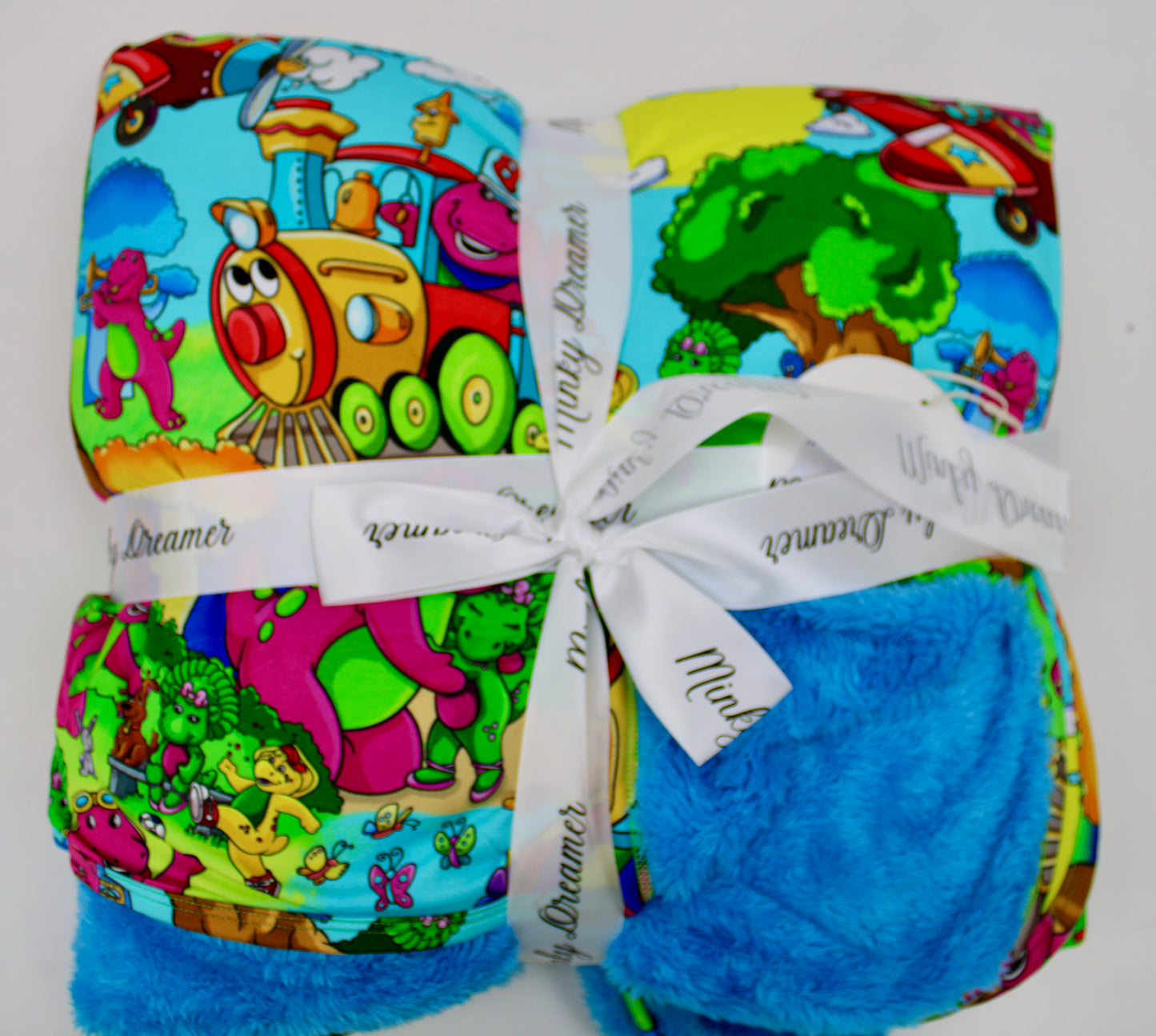 Friendly Purple Dinosaur 60x80 Bamboo Plush