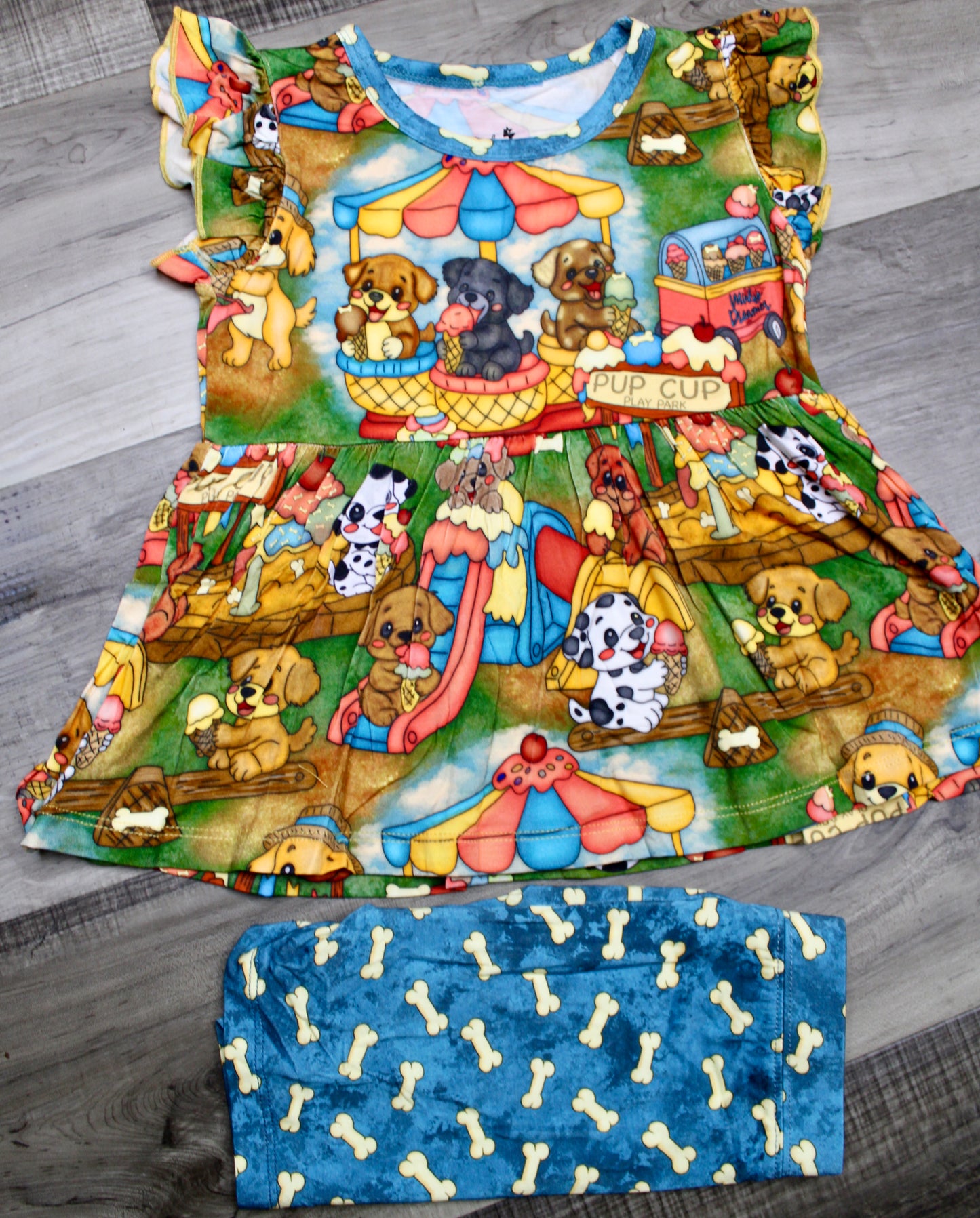 Bark Park Peplum and Shorts
