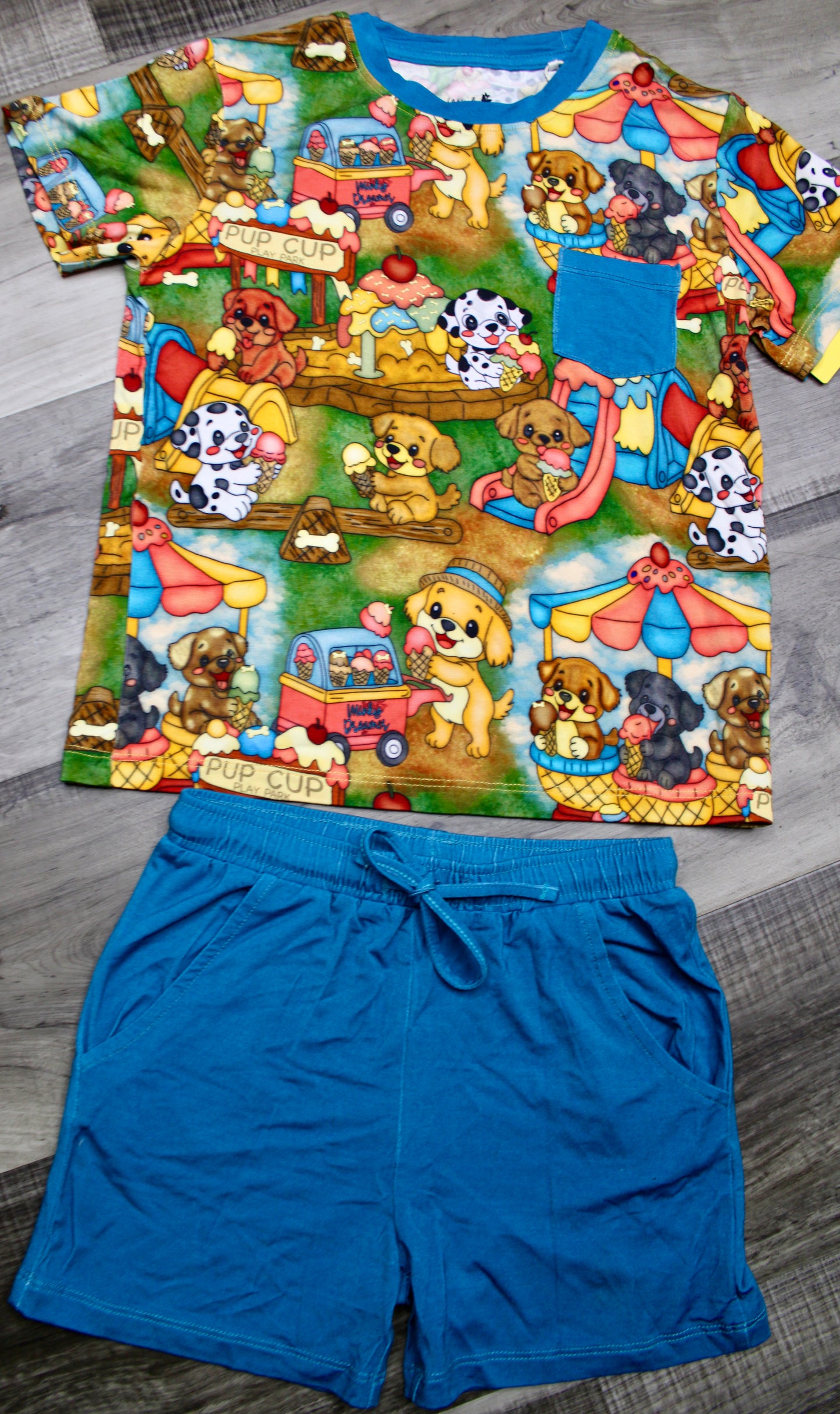 Bark Park Pocket Tee and Shorts