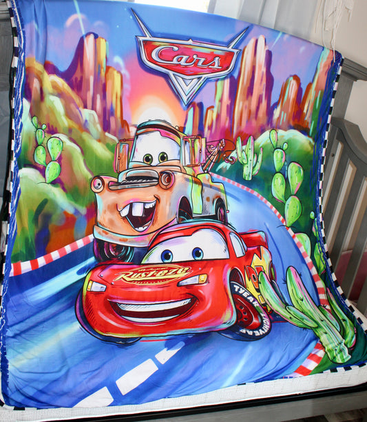 Faster than Fast Bamboo Minky Panel Throw