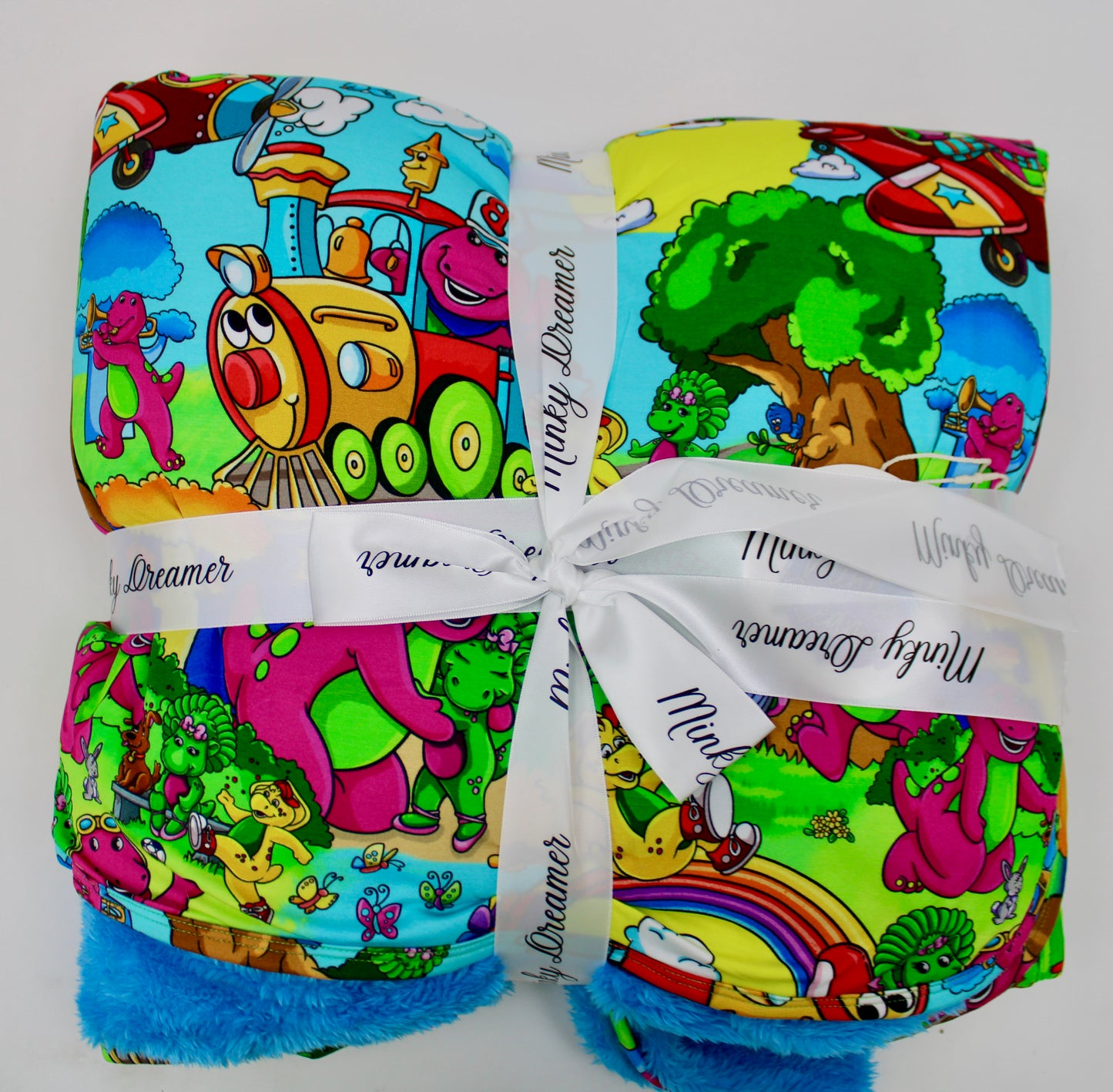 Friendly Purple Dinosaur 60x80 Bamboo Plush