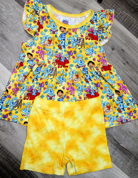 Clue Crew Short Sleeve Peplum Set