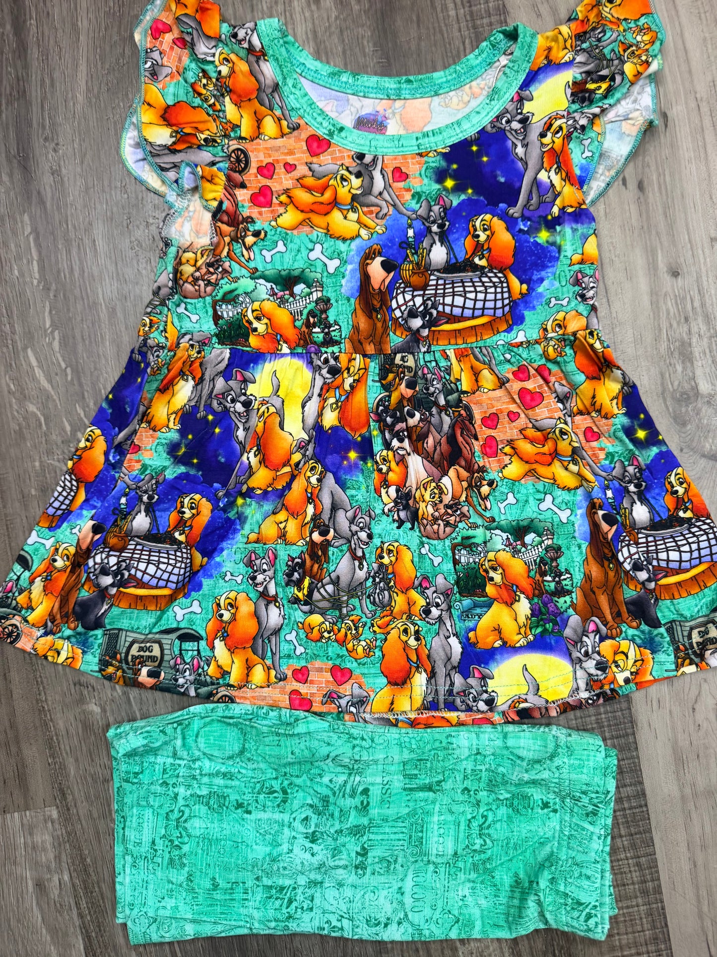 Candlelit Canines Peplum & Shorts