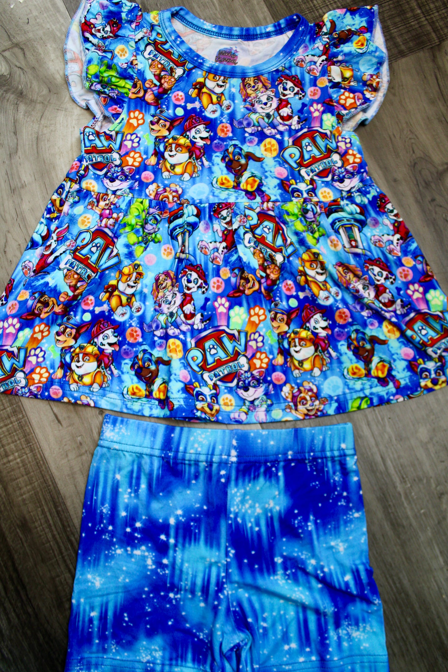 Rescue Pup Crew Short Sleeve Peplum Set