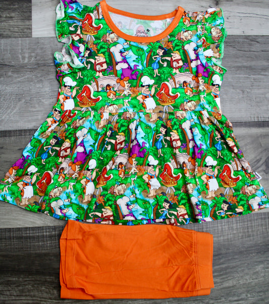 Prehistoric Pitmasters Peplum & Shorts