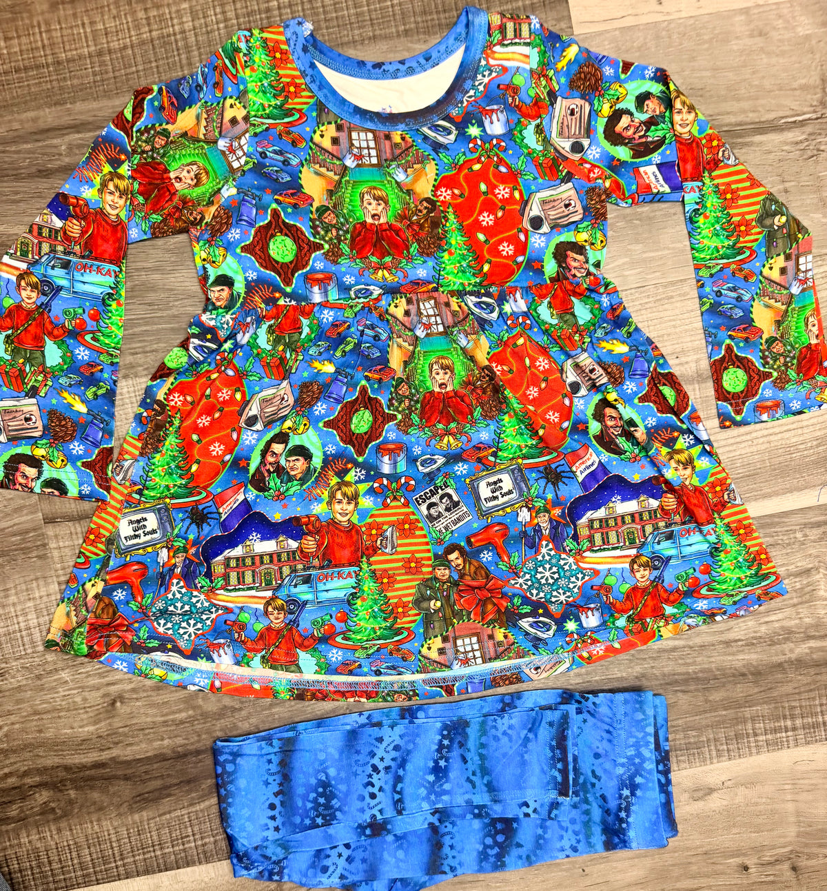 Wet Bandits Long Sleeve Peplum Set