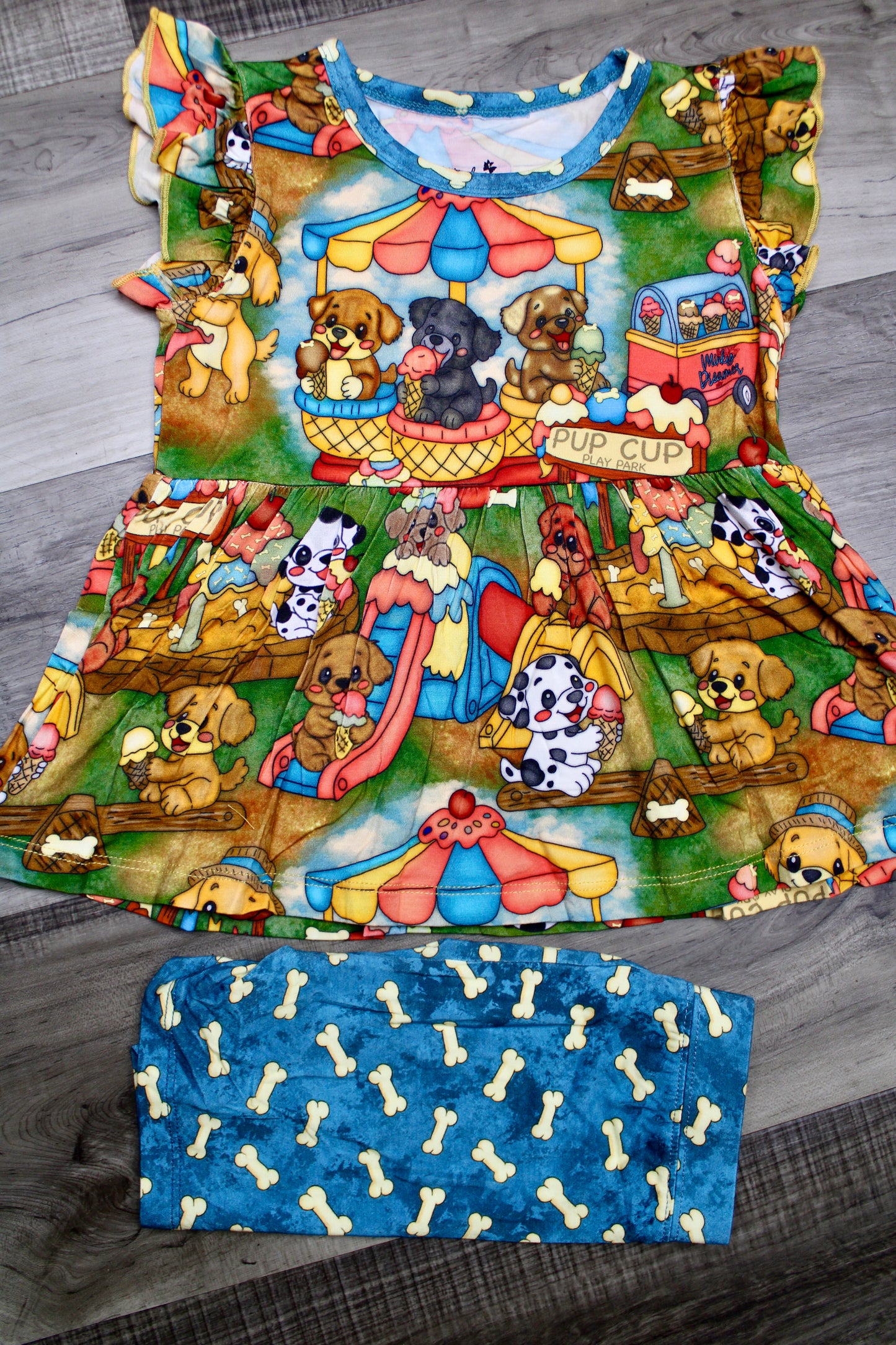 Bark Park Peplum and Shorts