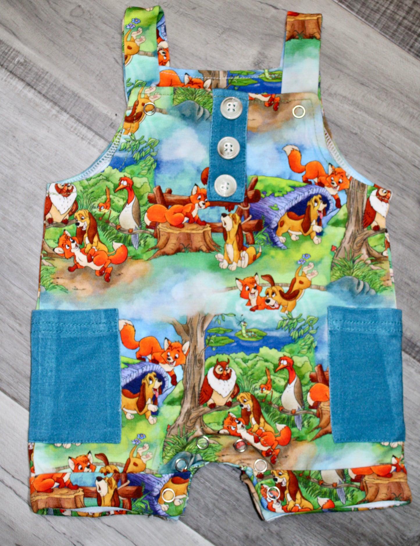 Forever Friends Terry Short Overalls