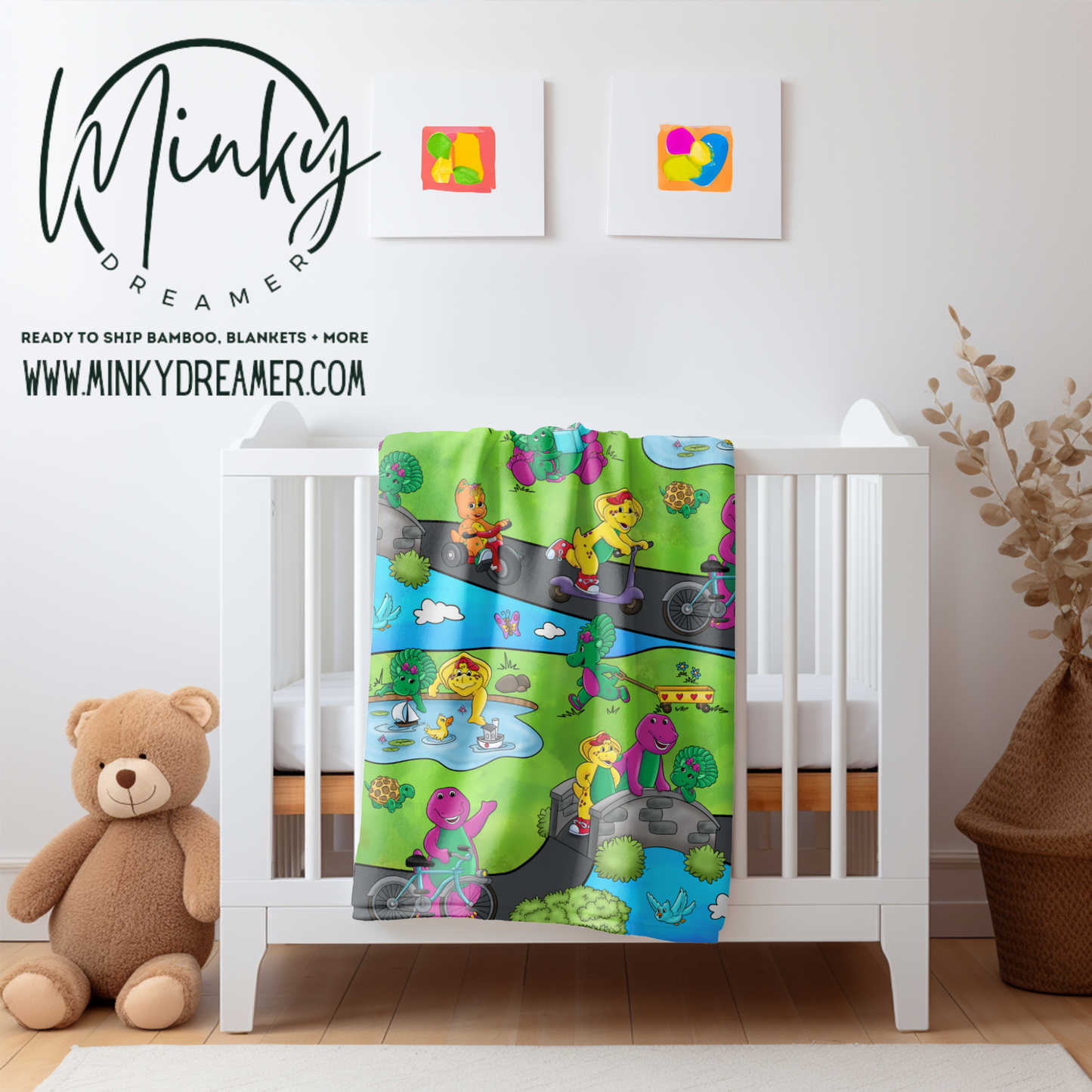 30x40 Imagination Dino Silk Touch Minky