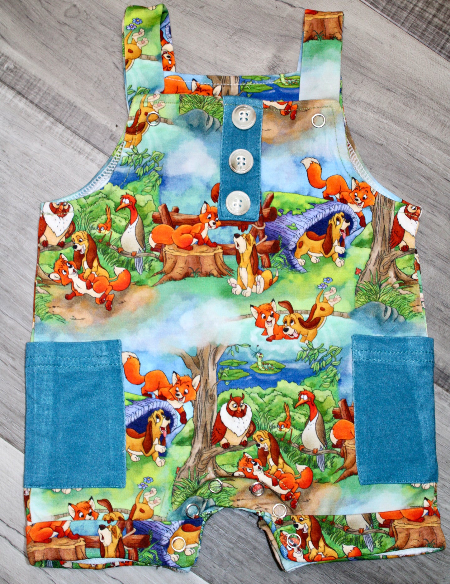 Forever Friends Terry Short Overalls