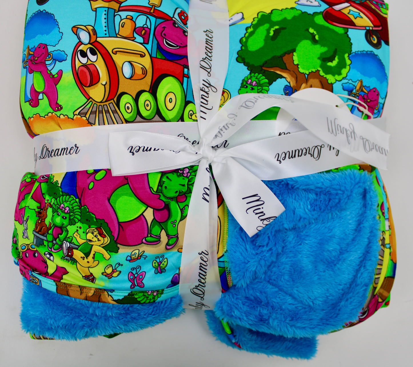 Friendly Purple Dinosaur 30x40 Bamboo Plush