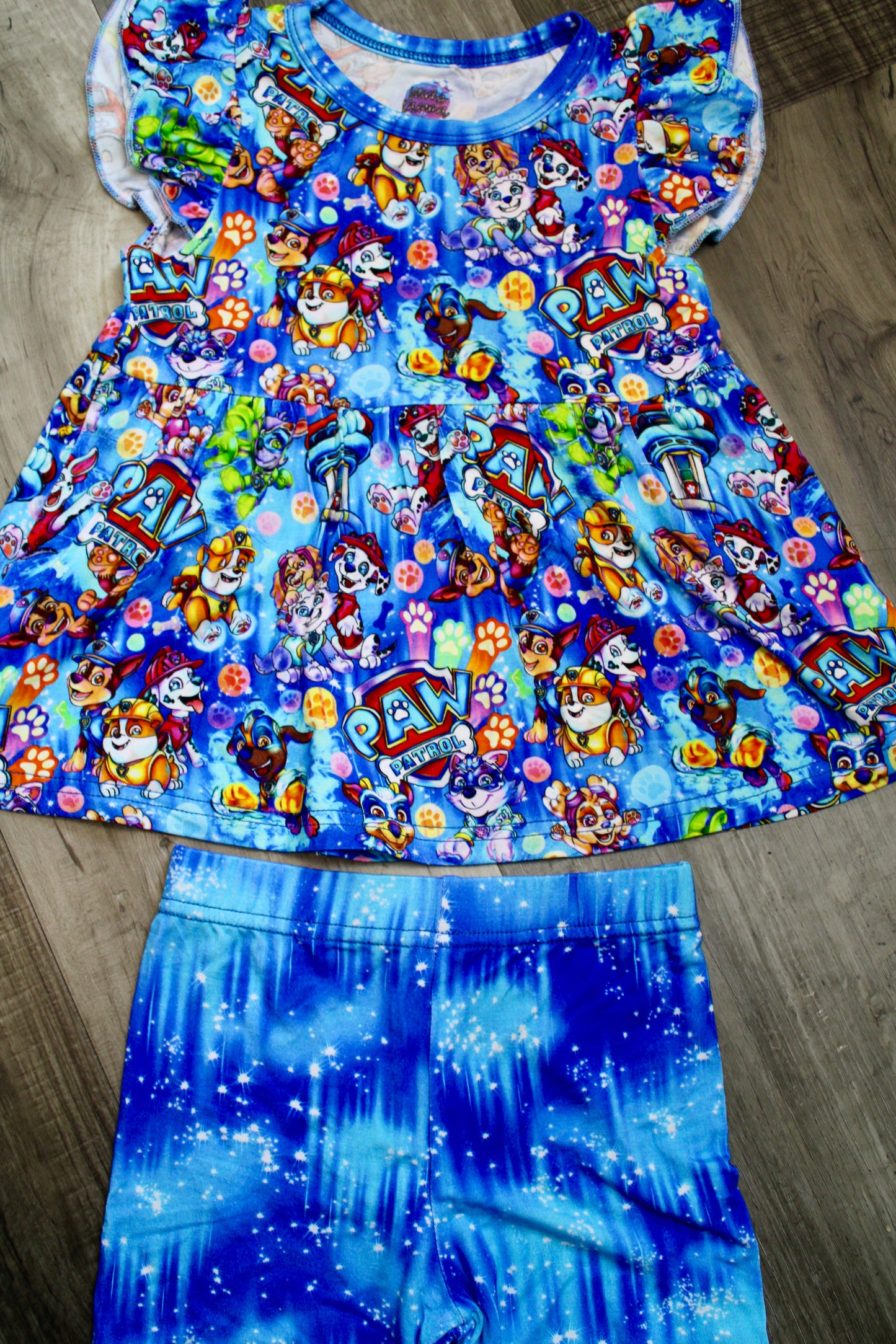 Rescue Pup Crew Short Sleeve Peplum Set