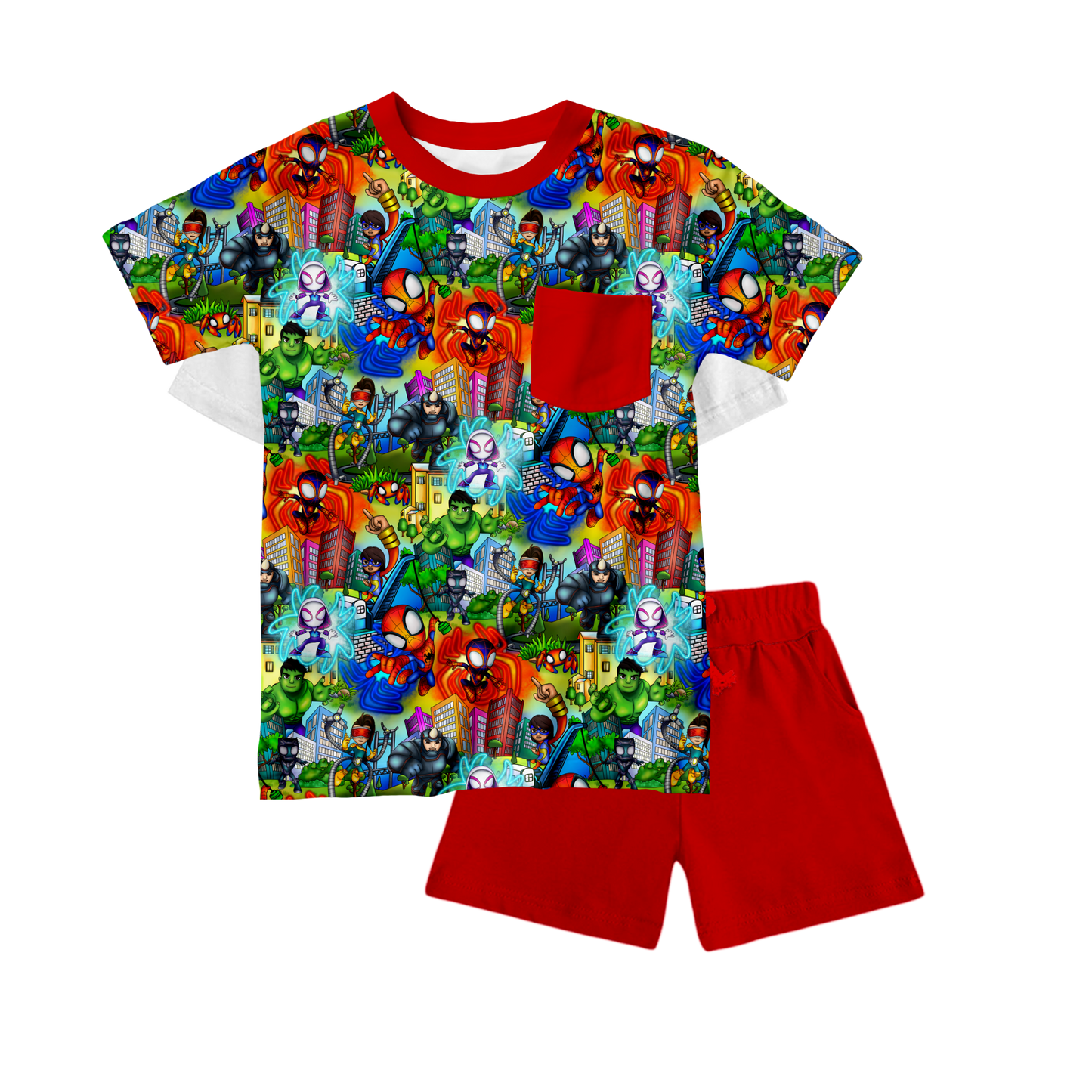 Silly Spinners Pocket Tee and Shorts