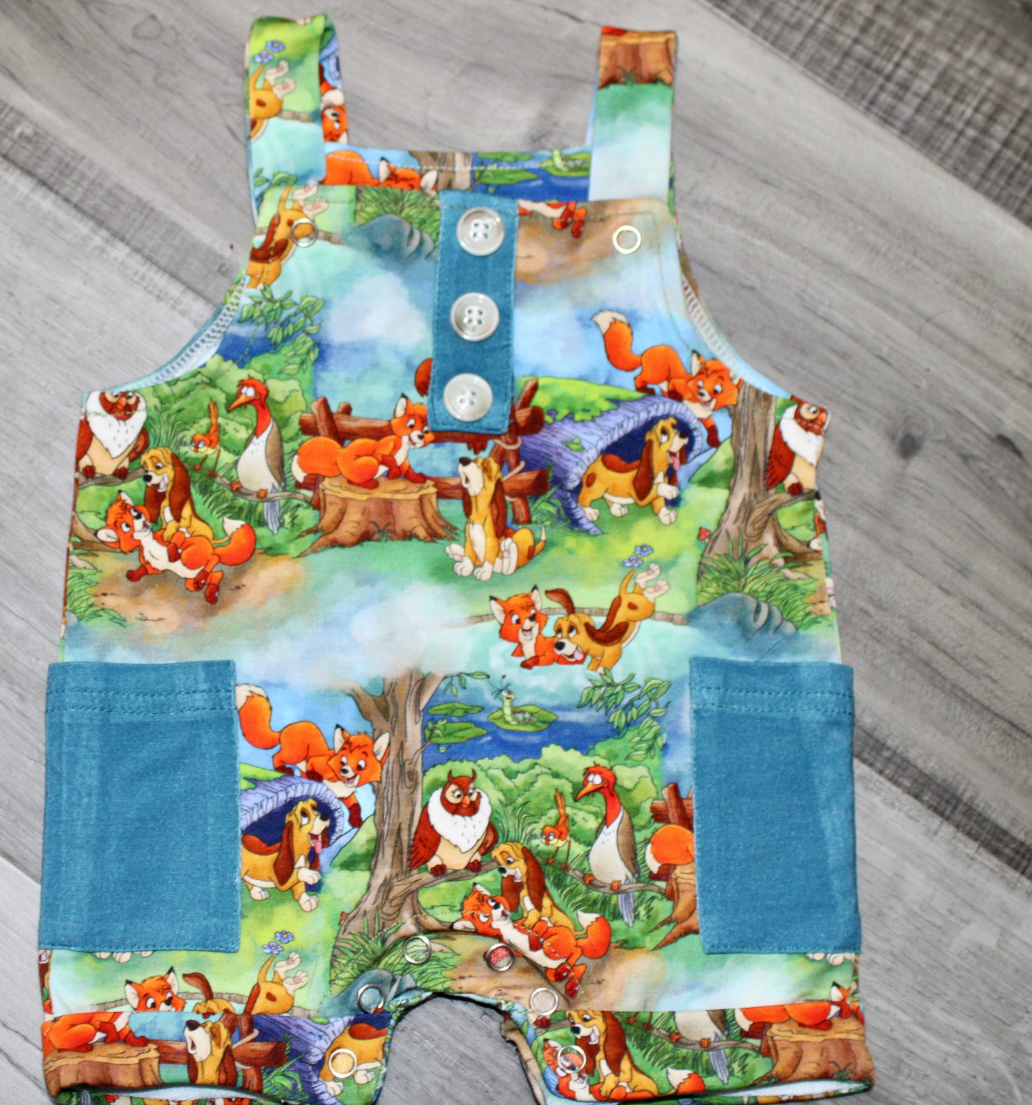Forever Friends Terry Short Overalls
