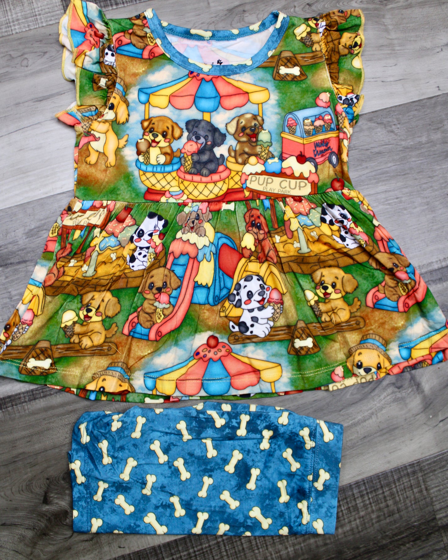 Bark Park Peplum and Shorts