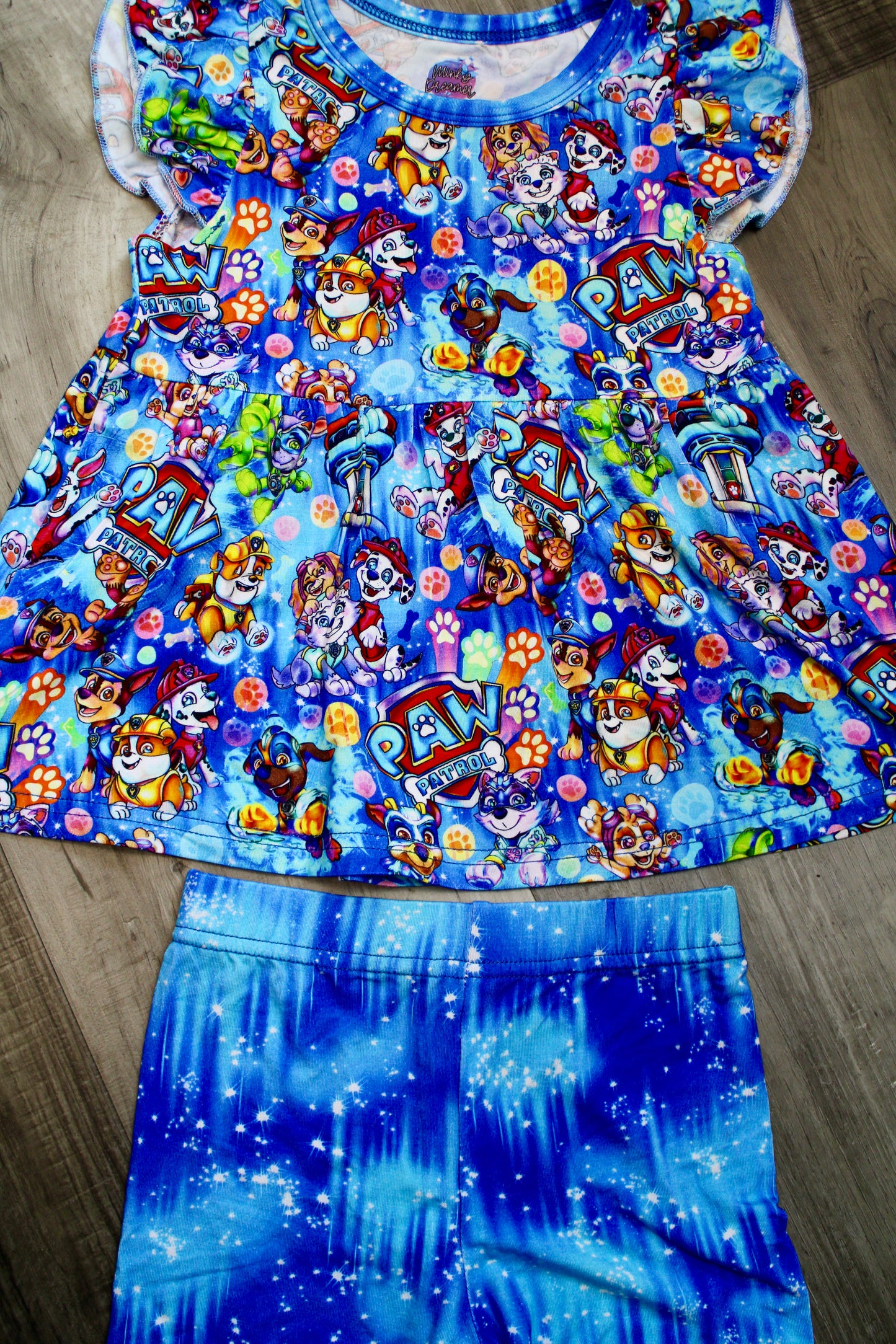 Rescue Pup Crew Short Sleeve Peplum Set